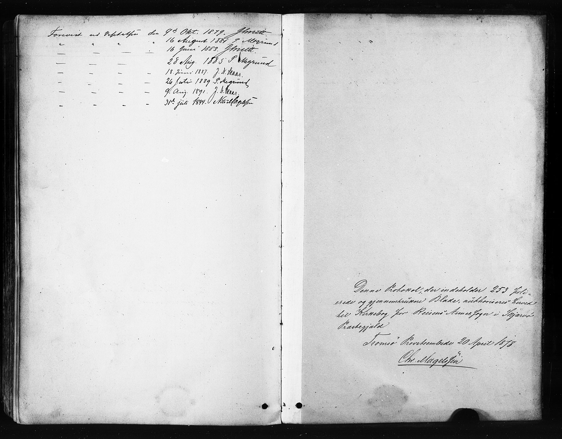 Skjervøy sokneprestkontor, SATØ/S-1300/H/Ha/Haa/L0014kirke: Ministerialbok nr. 14, 1878-1894