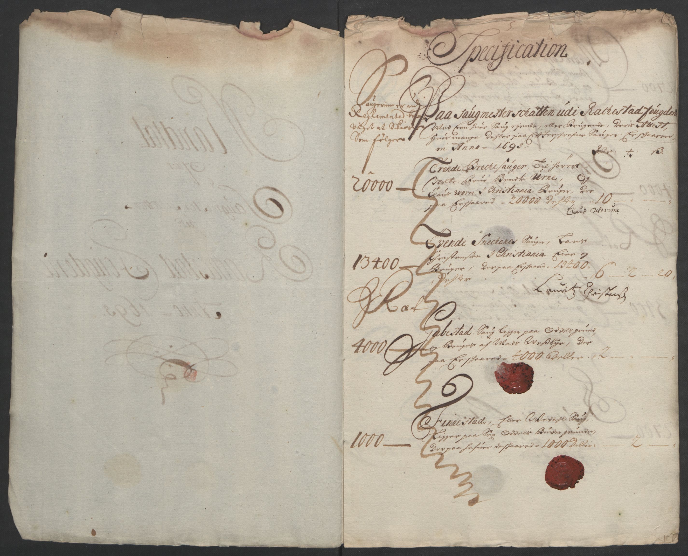 Rentekammeret inntil 1814, Reviderte regnskaper, Fogderegnskap, AV/RA-EA-4092/R07/L0285: Fogderegnskap Rakkestad, Heggen og Frøland, 1695, s. 218