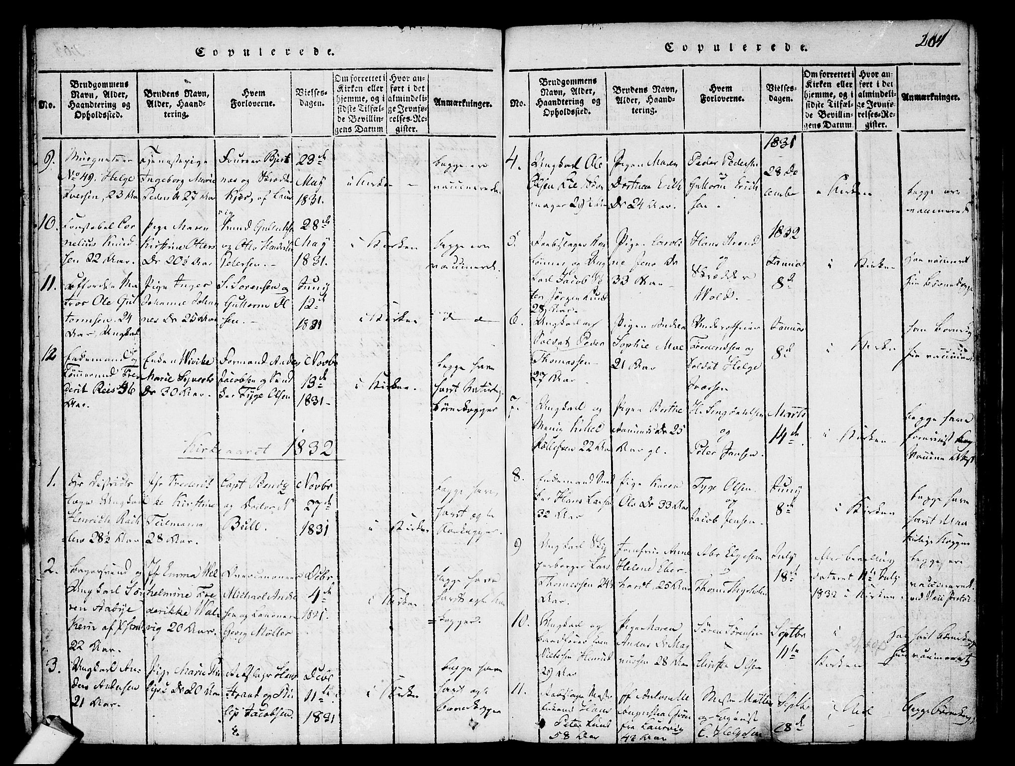 Stavern kirkebøker, AV/SAKO-A-318/F/Fa/L0006: Ministerialbok nr. 6, 1816-1839, s. 204