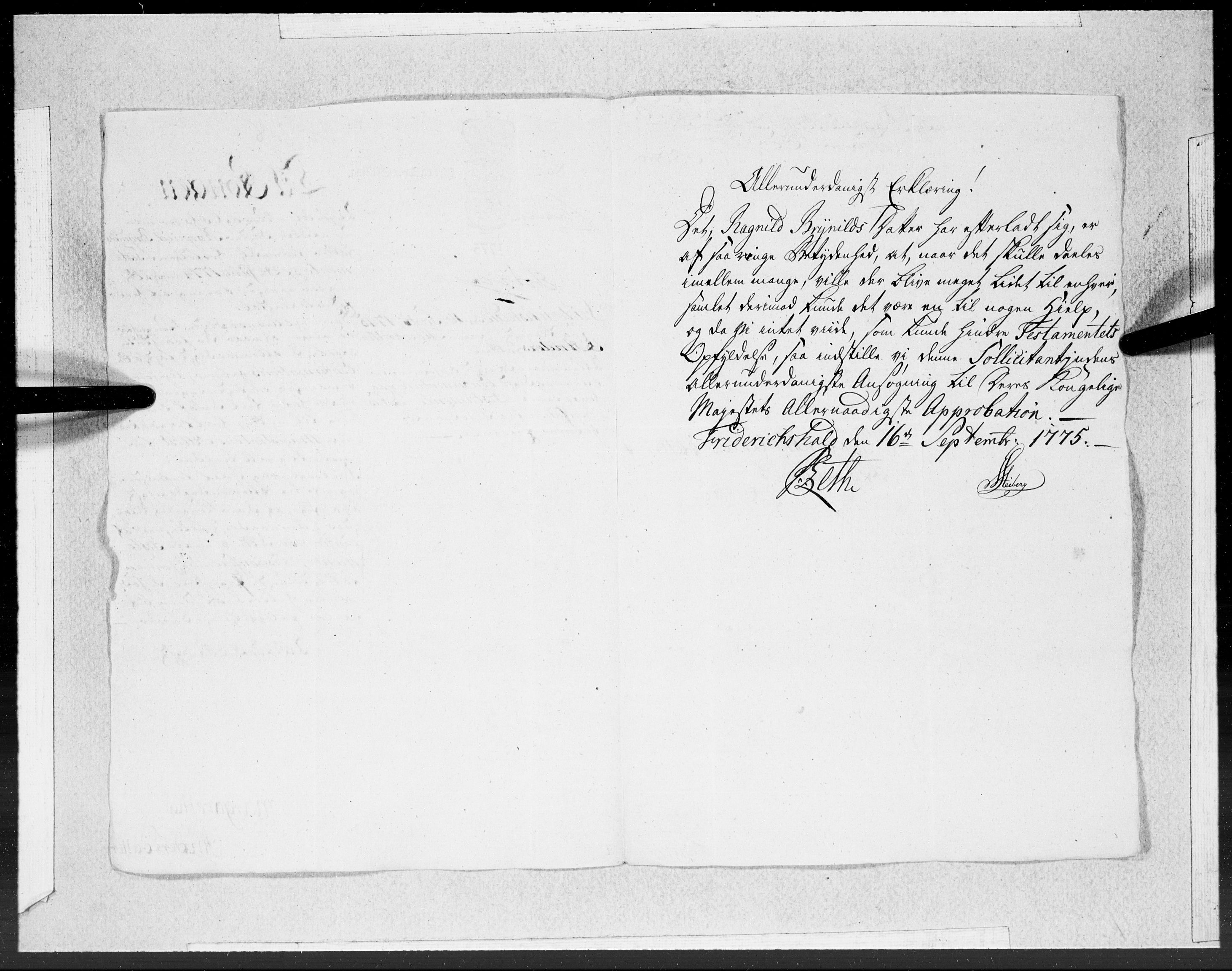 Danske Kanselli 1572-1799, AV/RA-EA-3023/F/Fc/Fcc/Fcca/L0218: Norske innlegg 1572-1799, 1775, s. 10
