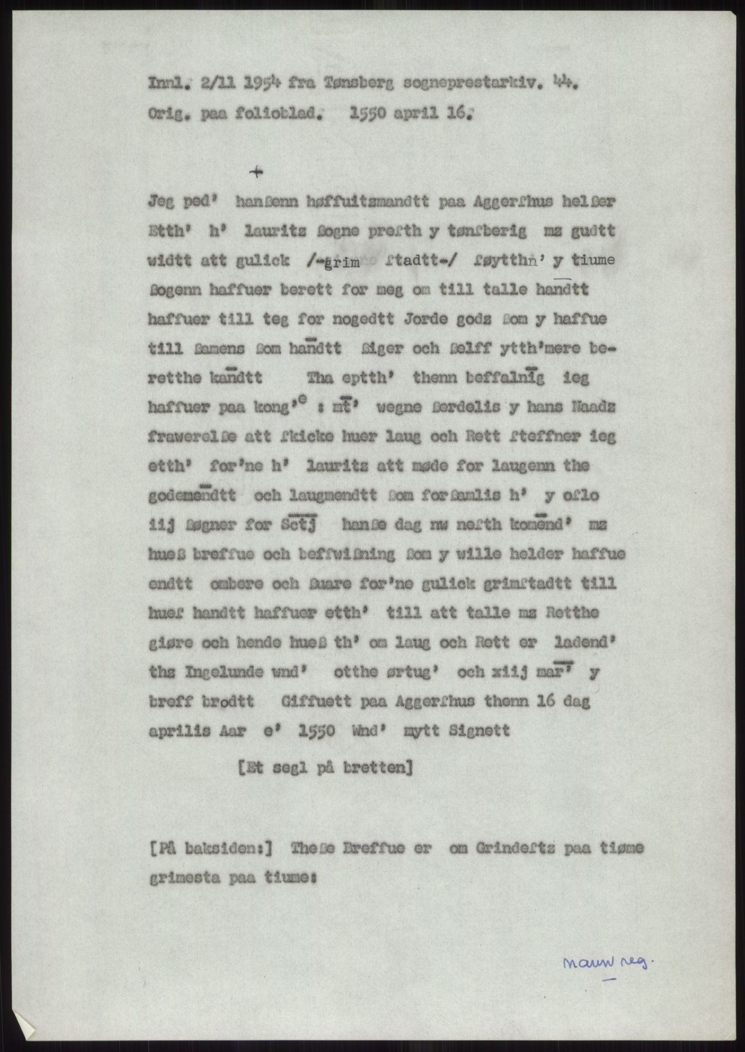 Samlinger til kildeutgivelse, Diplomavskriftsamlingen, AV/RA-EA-4053/H/Ha, s. 1077