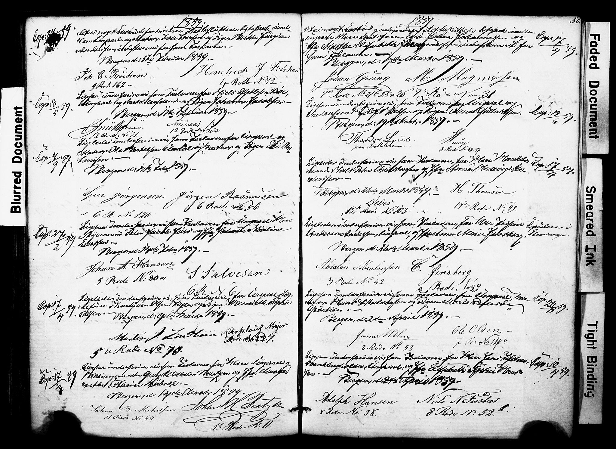 Nykirken Sokneprestembete, SAB/A-77101: Forlovererklæringer nr. II.5.3, 1846-1872, s. 50