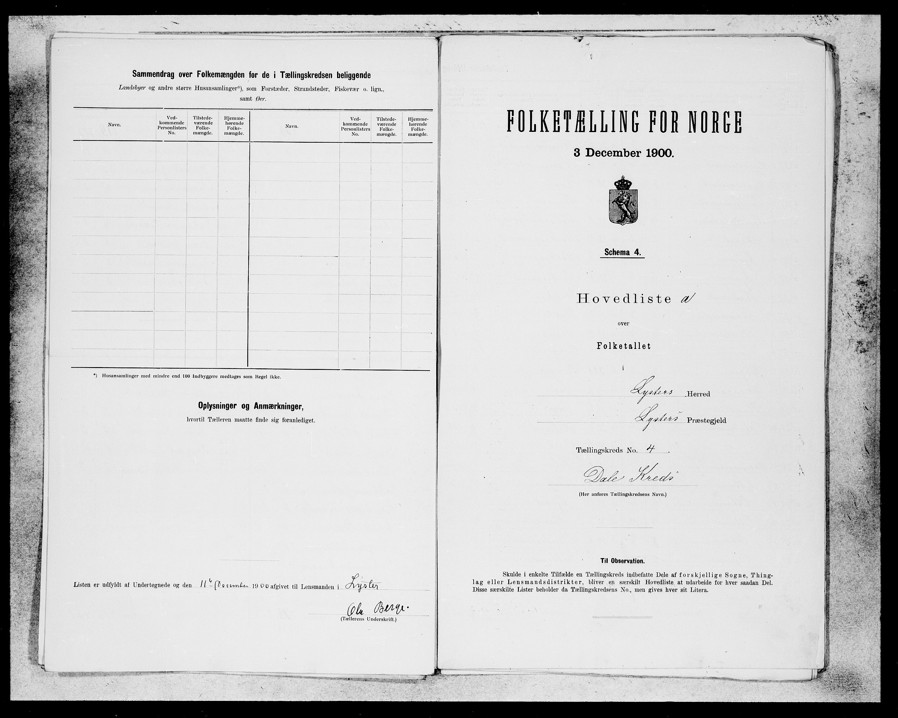 SAB, Folketelling 1900 for 1426 Luster herred, 1900, s. 7