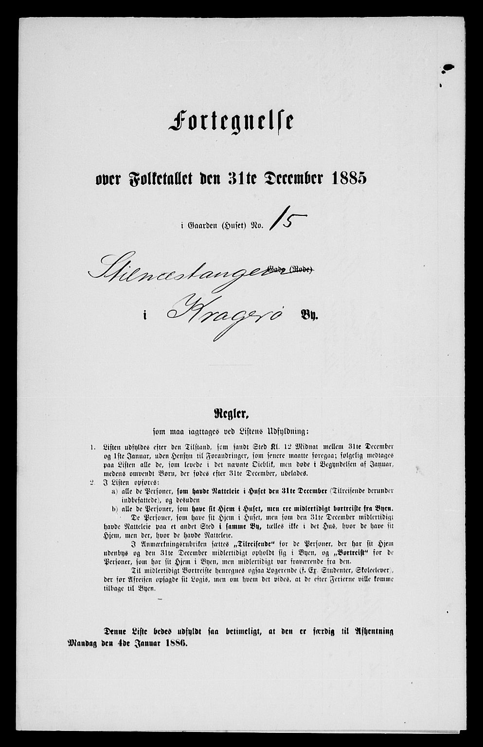 SAKO, Folketelling 1885 for 0801 Kragerø kjøpstad, 1885, s. 32