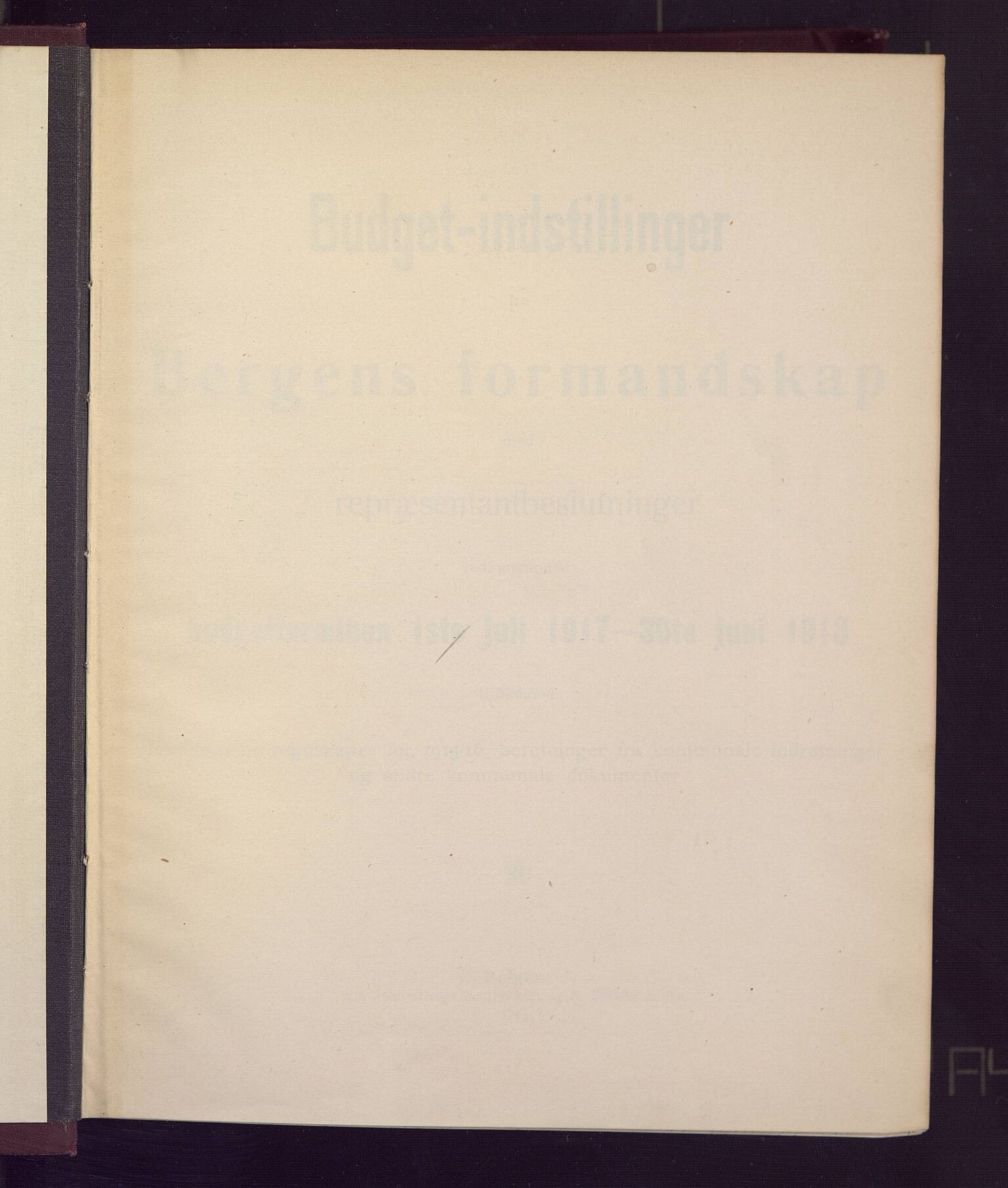 Bergen kommune. Formannskapet, BBA/A-0003/Ad/L0095: Bergens Kommuneforhandlinger, bind II, 1916-1917