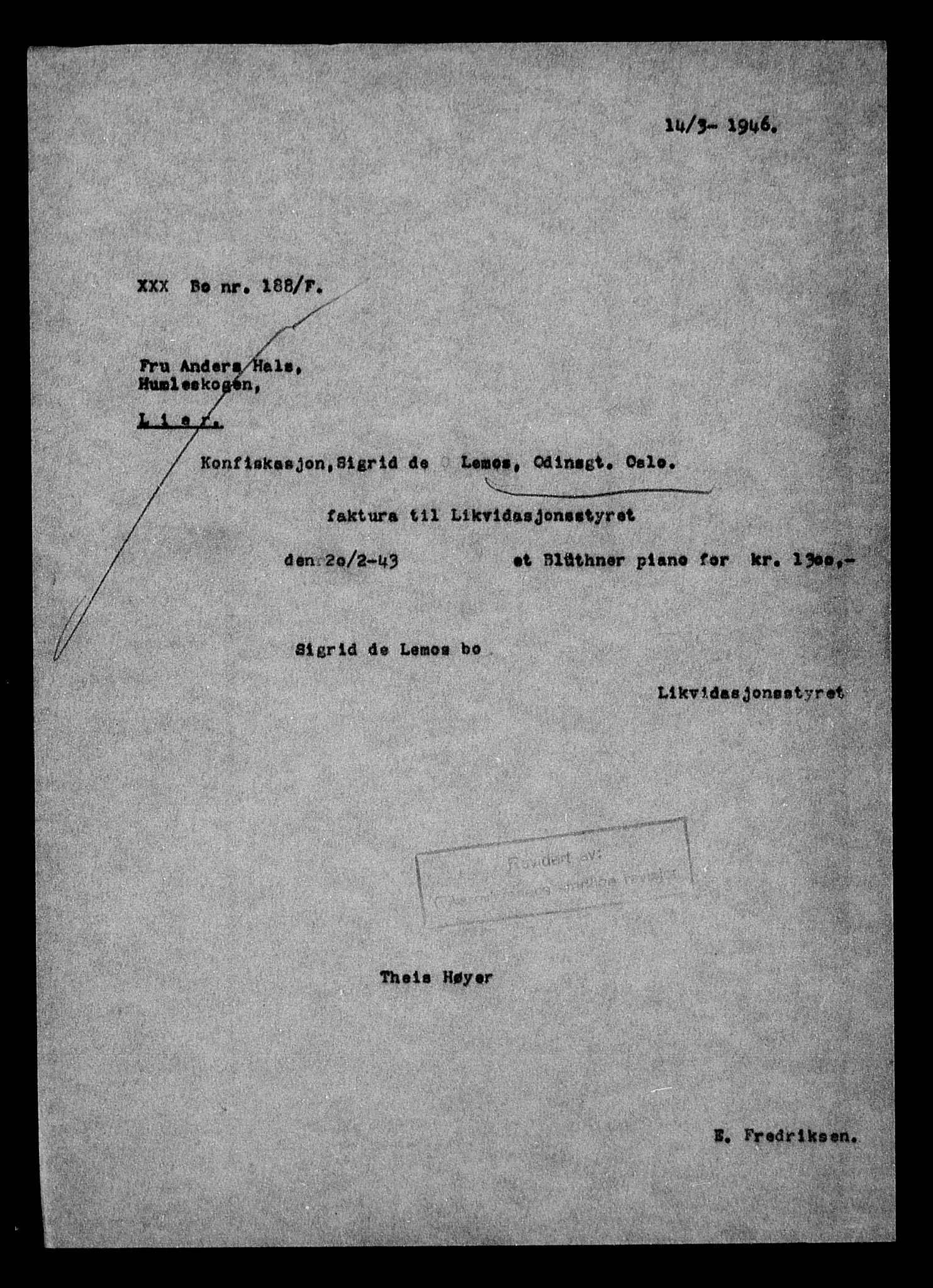 Justisdepartementet, Tilbakeføringskontoret for inndratte formuer, AV/RA-S-1564/H/Hc/Hcc/L0956: --, 1945-1947, s. 206