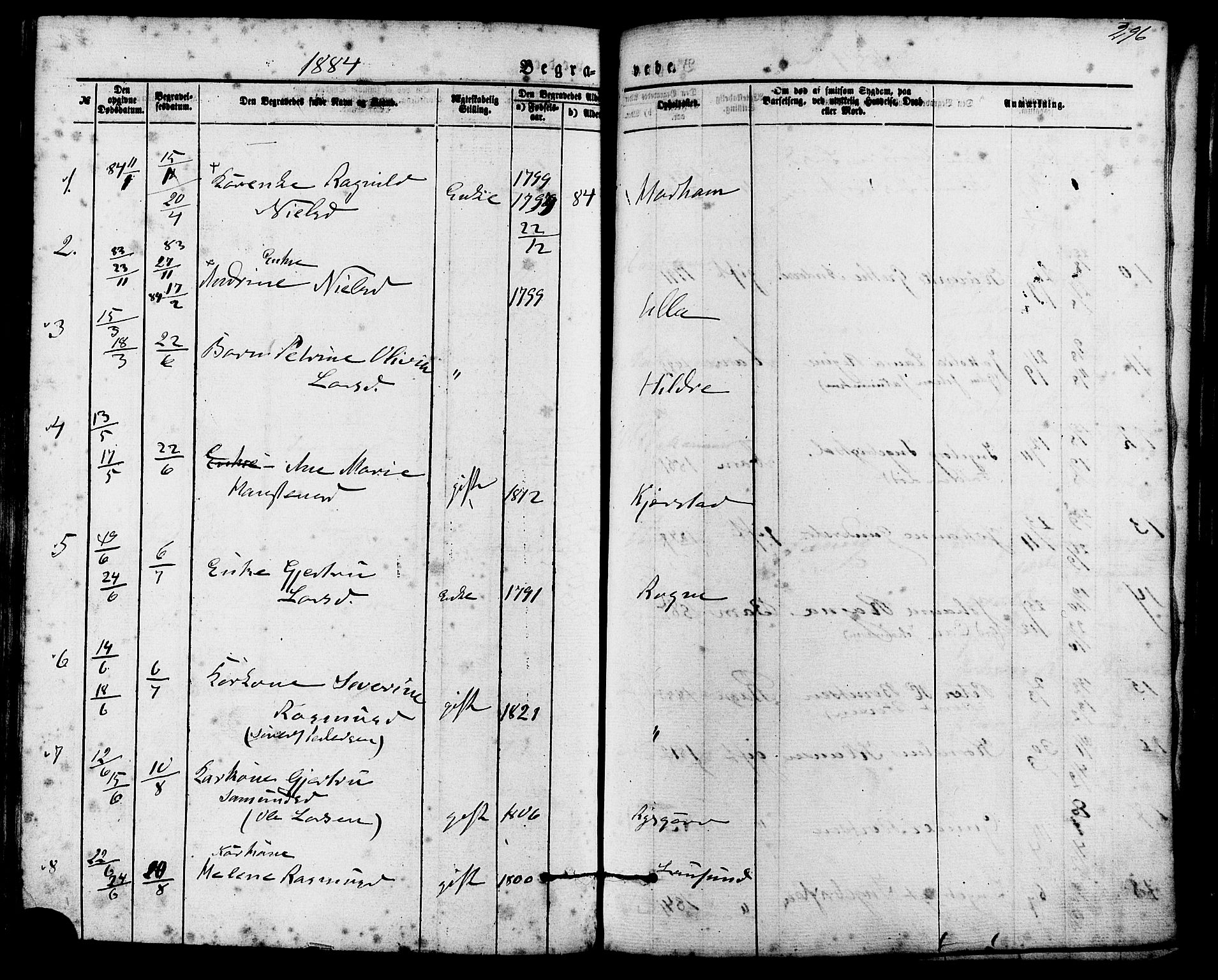 Ministerialprotokoller, klokkerbøker og fødselsregistre - Møre og Romsdal, AV/SAT-A-1454/536/L0500: Ministerialbok nr. 536A09, 1876-1889, s. 296