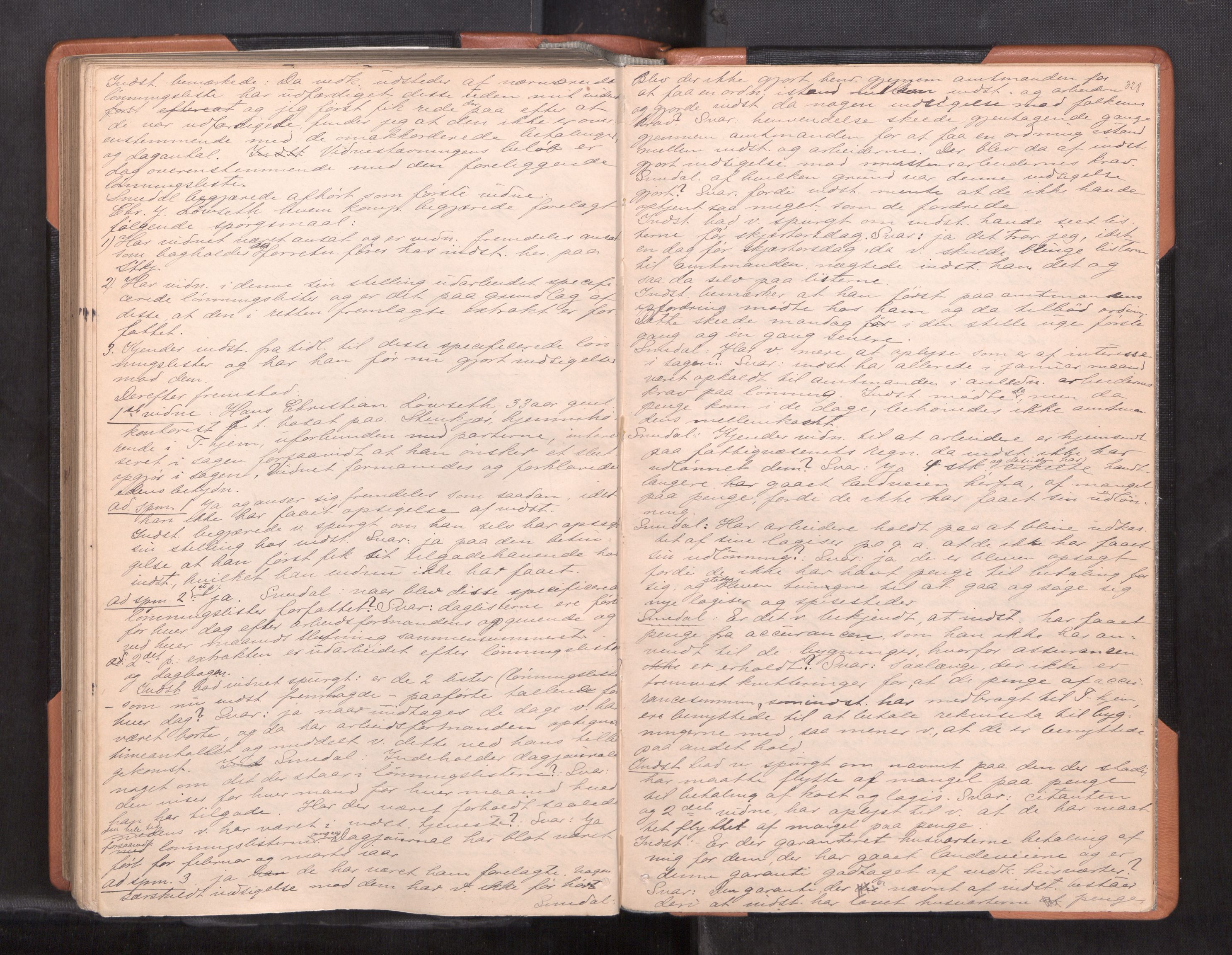 Inderøy sorenskriveri, AV/SAT-A-4147/1/1/1B/L0025: Ekstrarettsprotokoll E, 1887-1901, s. 327b-328a
