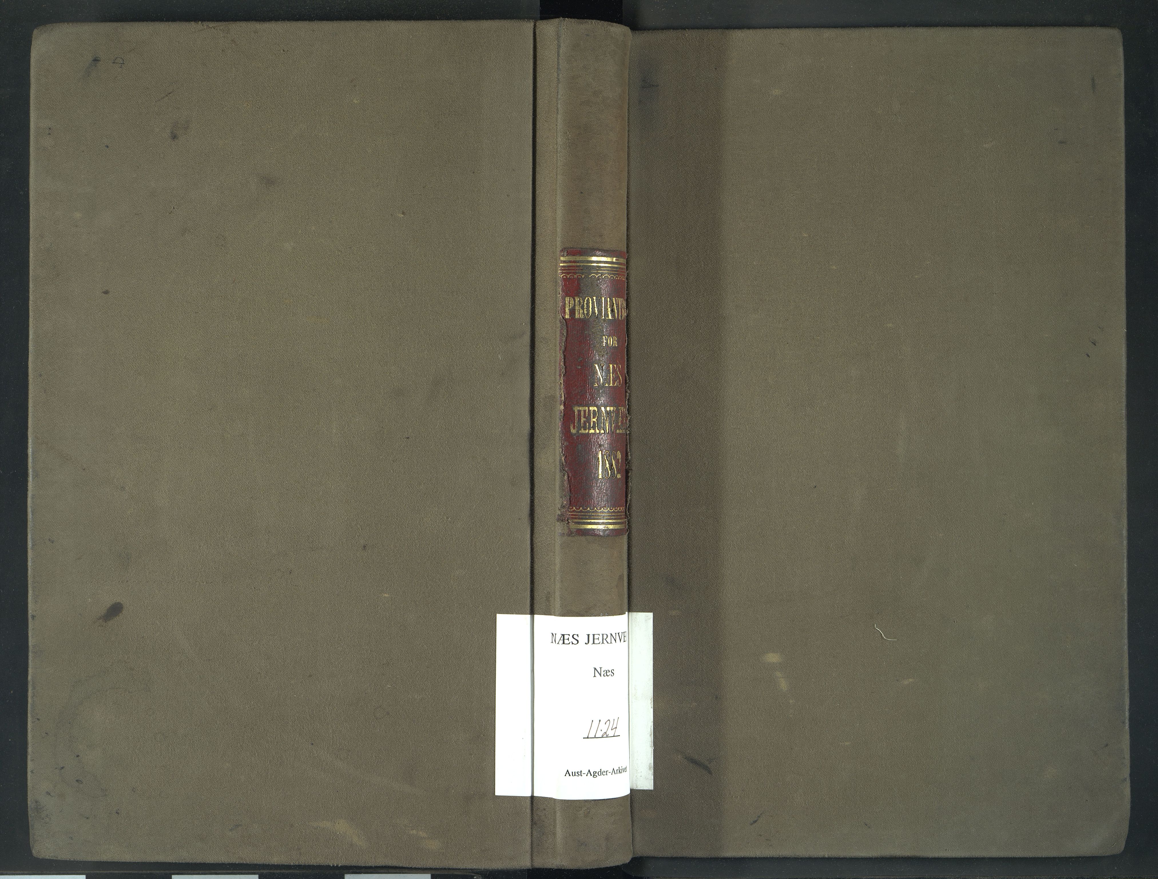 Næs Jernverk, NESJ/NJM-004/11/L0024: Proviant-bok, 1882