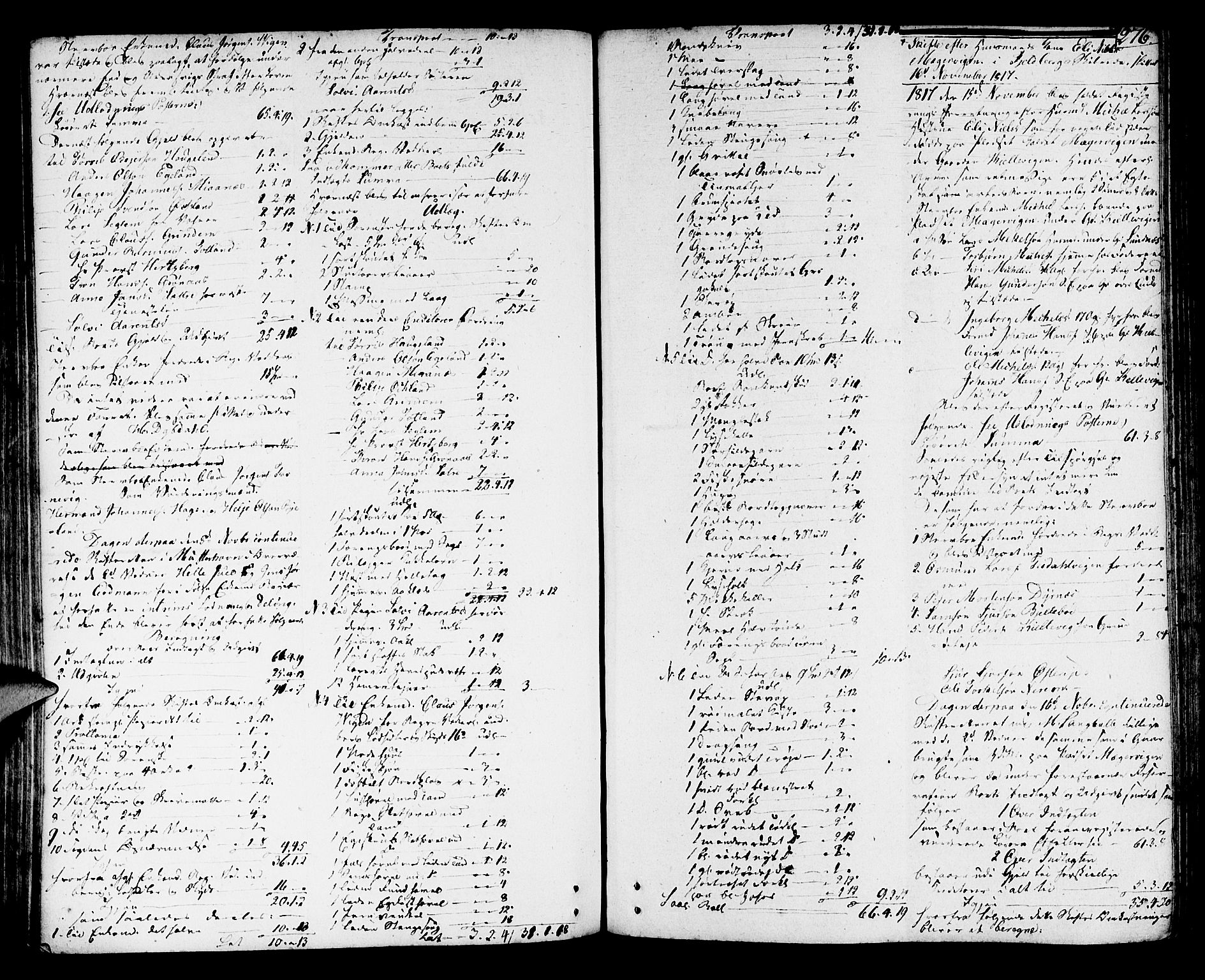 Sunnhordland sorenskrivar, SAB/A-2401/1/H/Ha/Haa/L0013: Skifteprotokollar. Register i protokoll, 1814-1819, s. 275b-276a