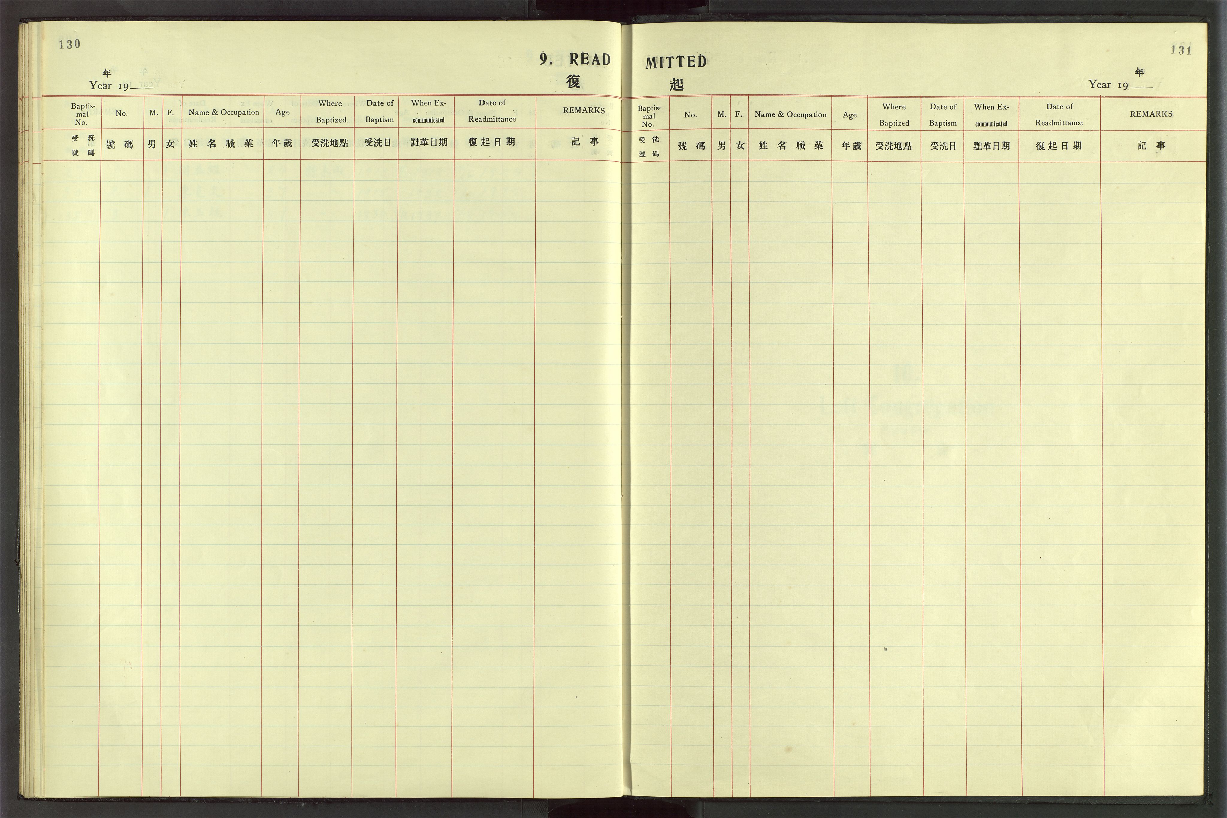Det Norske Misjonsselskap - utland - Kina (Hunan), VID/MA-A-1065/Dm/L0054: Ministerialbok nr. 92, 1909-1948, s. 130-131