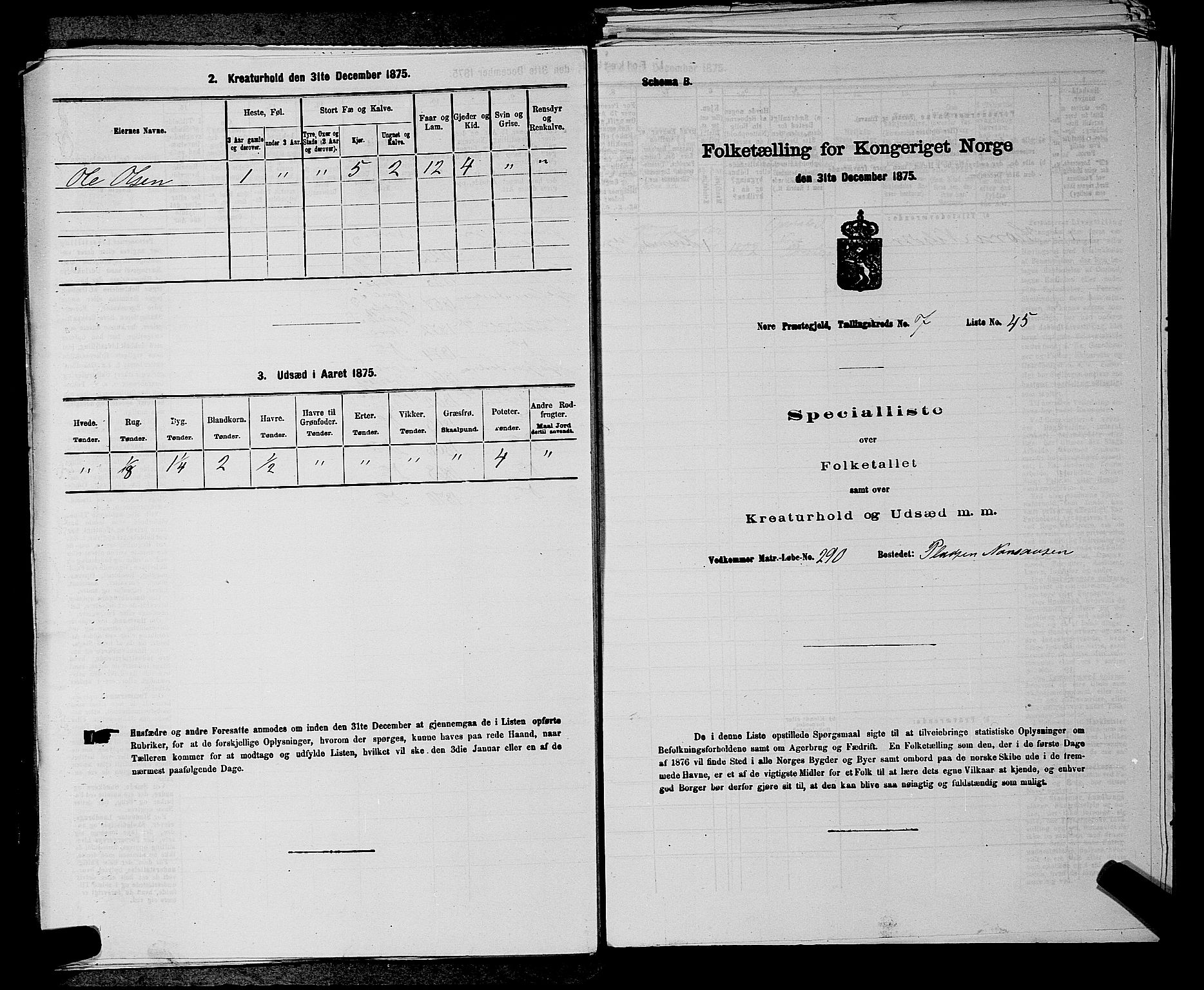 SAKO, Folketelling 1875 for 0633P Nore prestegjeld, 1875, s. 896