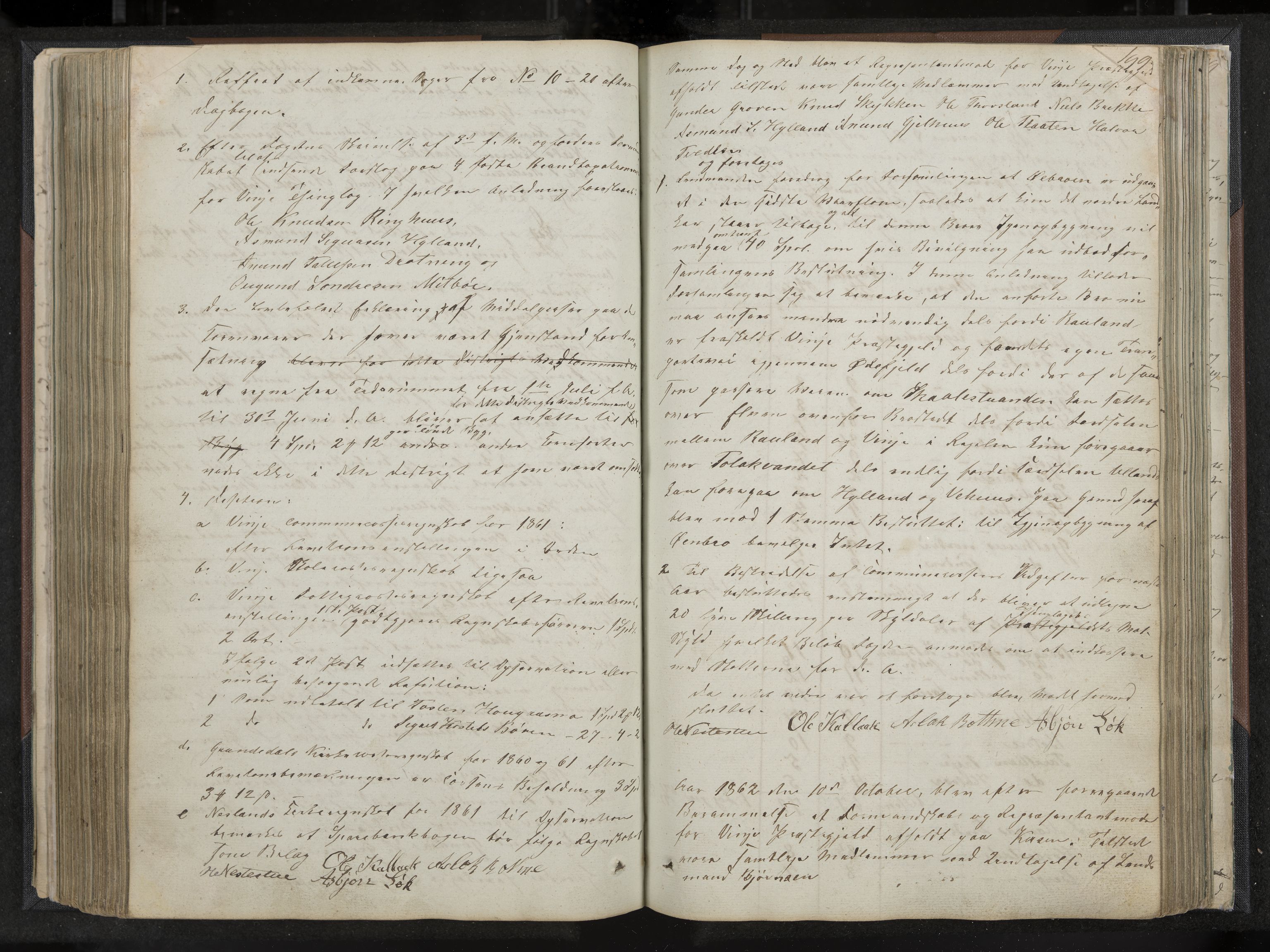 Vinje formannskap og sentraladministrasjon, IKAK/0834021-1/A/L0001: Møtebok, 1838-1889, s. 199