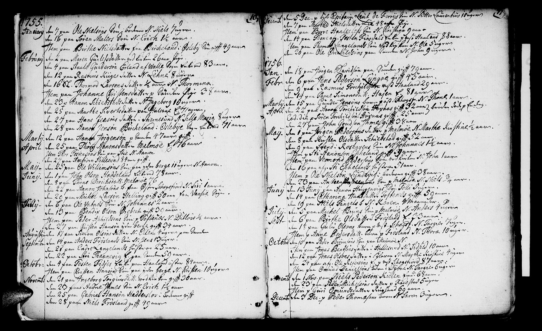 Mandal sokneprestkontor, AV/SAK-1111-0030/F/Fa/Faa/L0005: Ministerialbok nr. A 5, 1748-1803, s. 10-11
