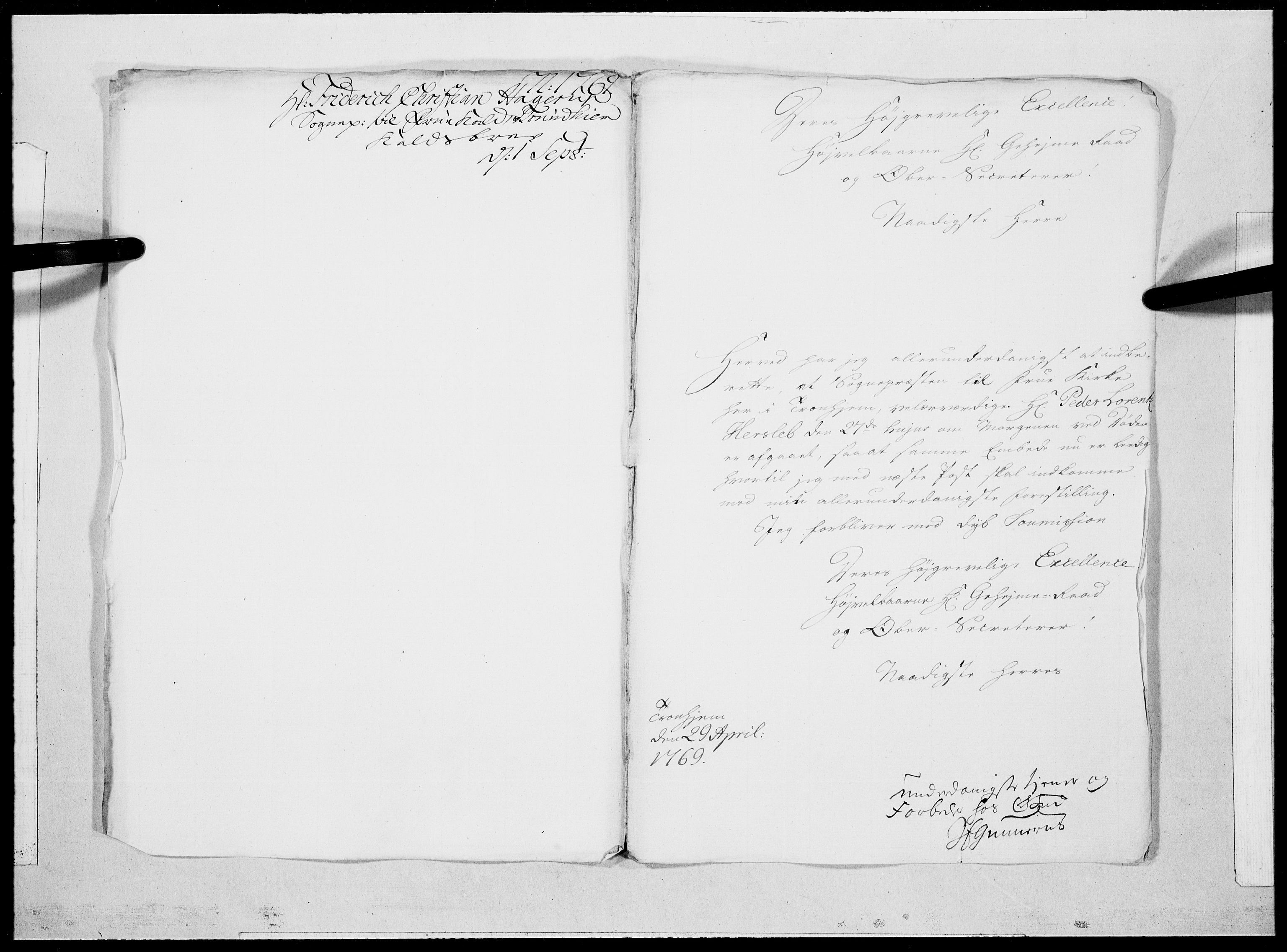 Danske Kanselli 1572-1799, AV/RA-EA-3023/F/Fc/Fcc/Fcca/L0200: Norske innlegg 1572-1799, 1769, s. 183