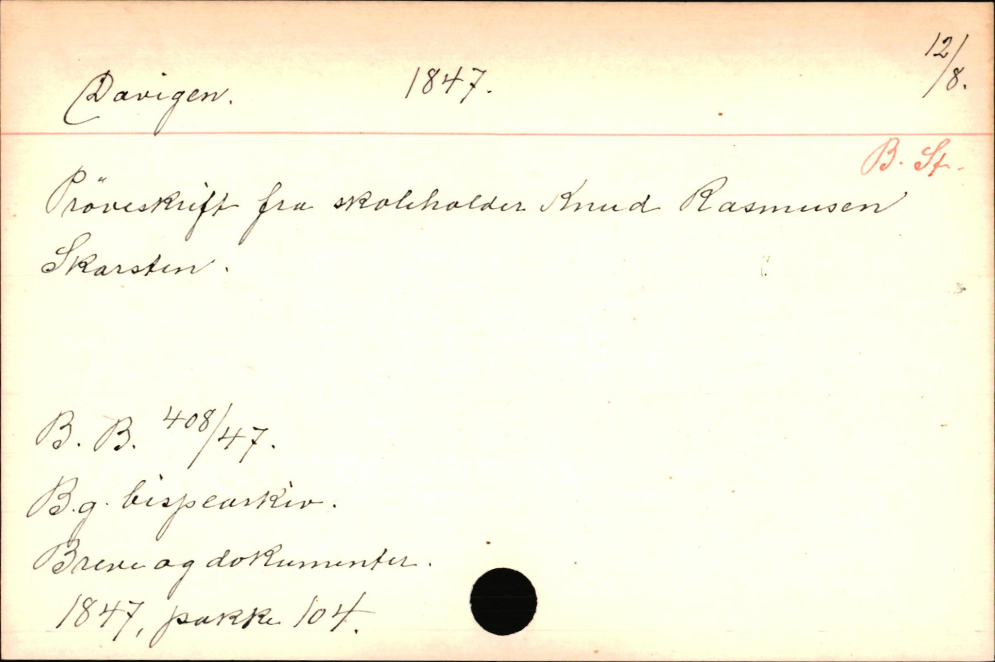Haugen, Johannes - lærer, AV/SAB-SAB/PA-0036/01/L0001: Om klokkere og lærere, 1521-1904, s. 9708