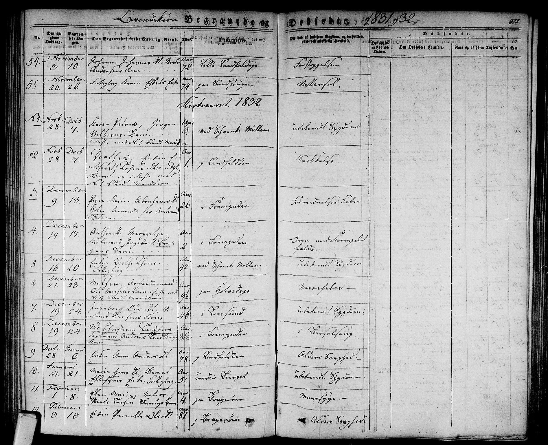 Bragernes kirkebøker, AV/SAKO-A-6/F/Fb/L0001: Ministerialbok nr. II 1, 1830-1847, s. 372