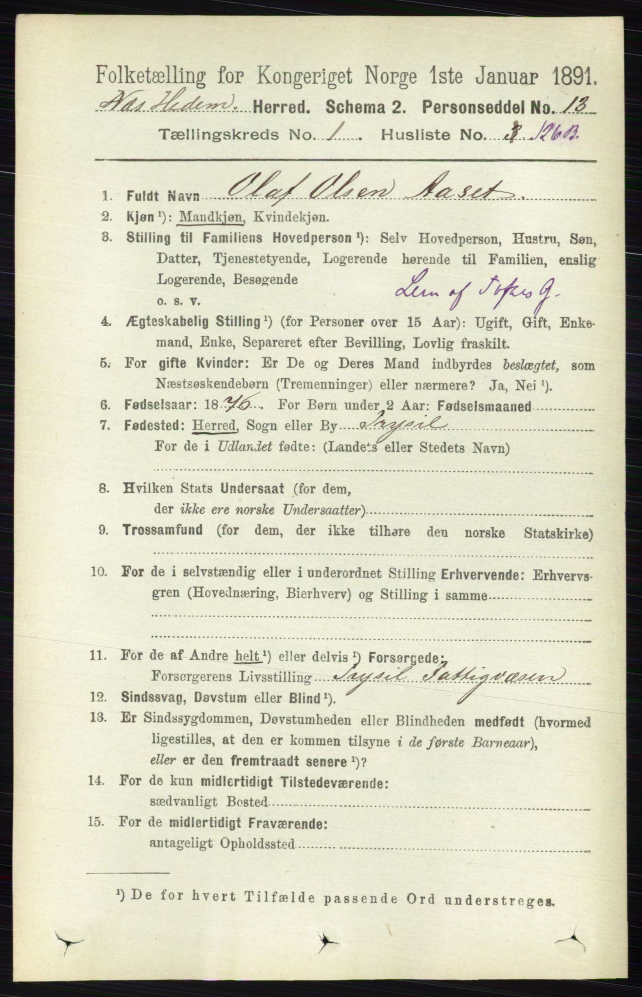 RA, Folketelling 1891 for 0411 Nes herred, 1891, s. 920