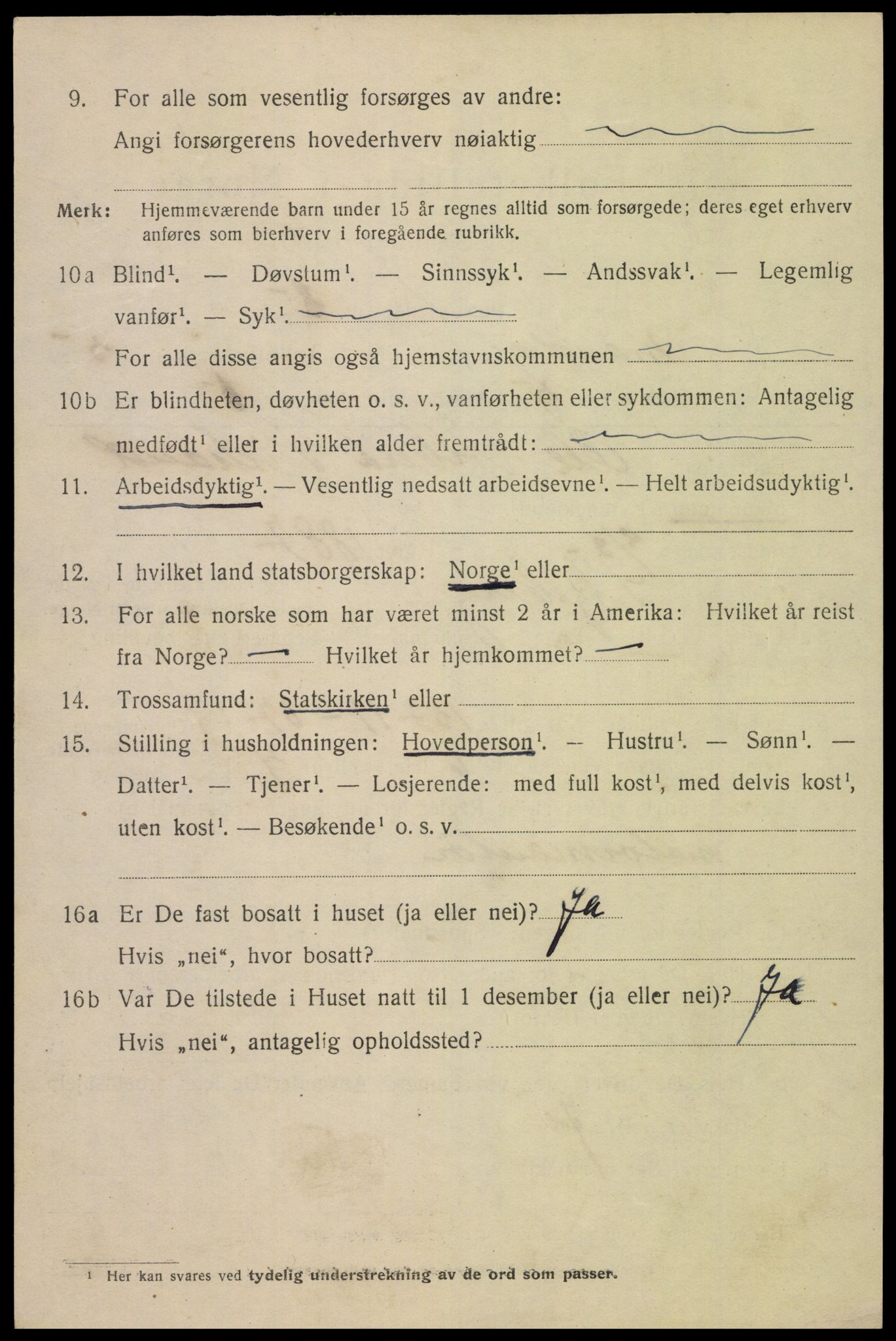 SAK, Folketelling 1920 for 1002 Mandal ladested, 1920, s. 8236