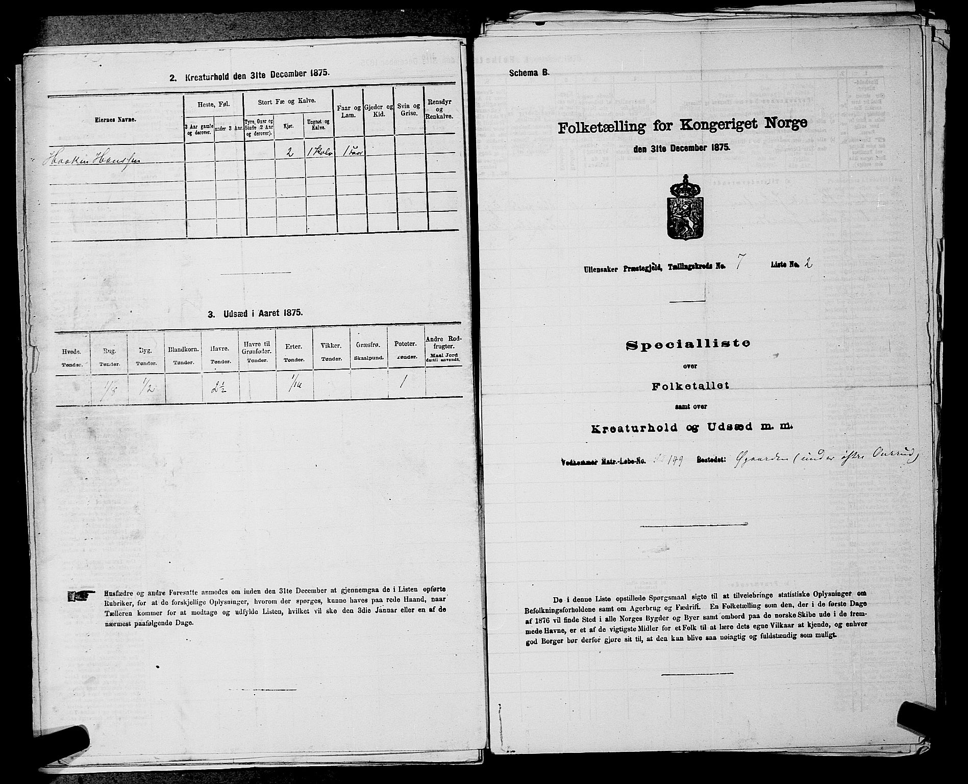 RA, Folketelling 1875 for 0235P Ullensaker prestegjeld, 1875, s. 938