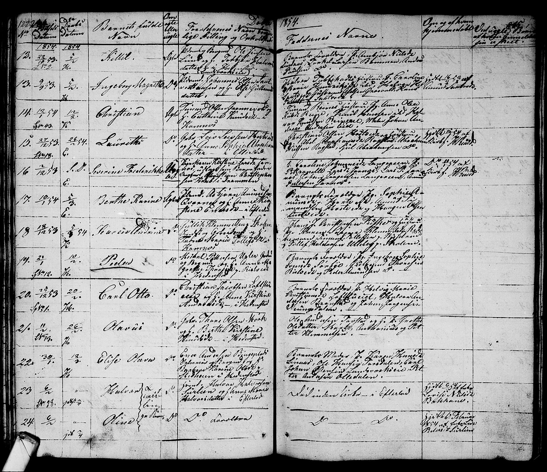 Sandsvær kirkebøker, AV/SAKO-A-244/G/Ga/L0004: Klokkerbok nr. I 4, 1840-1856, s. 122