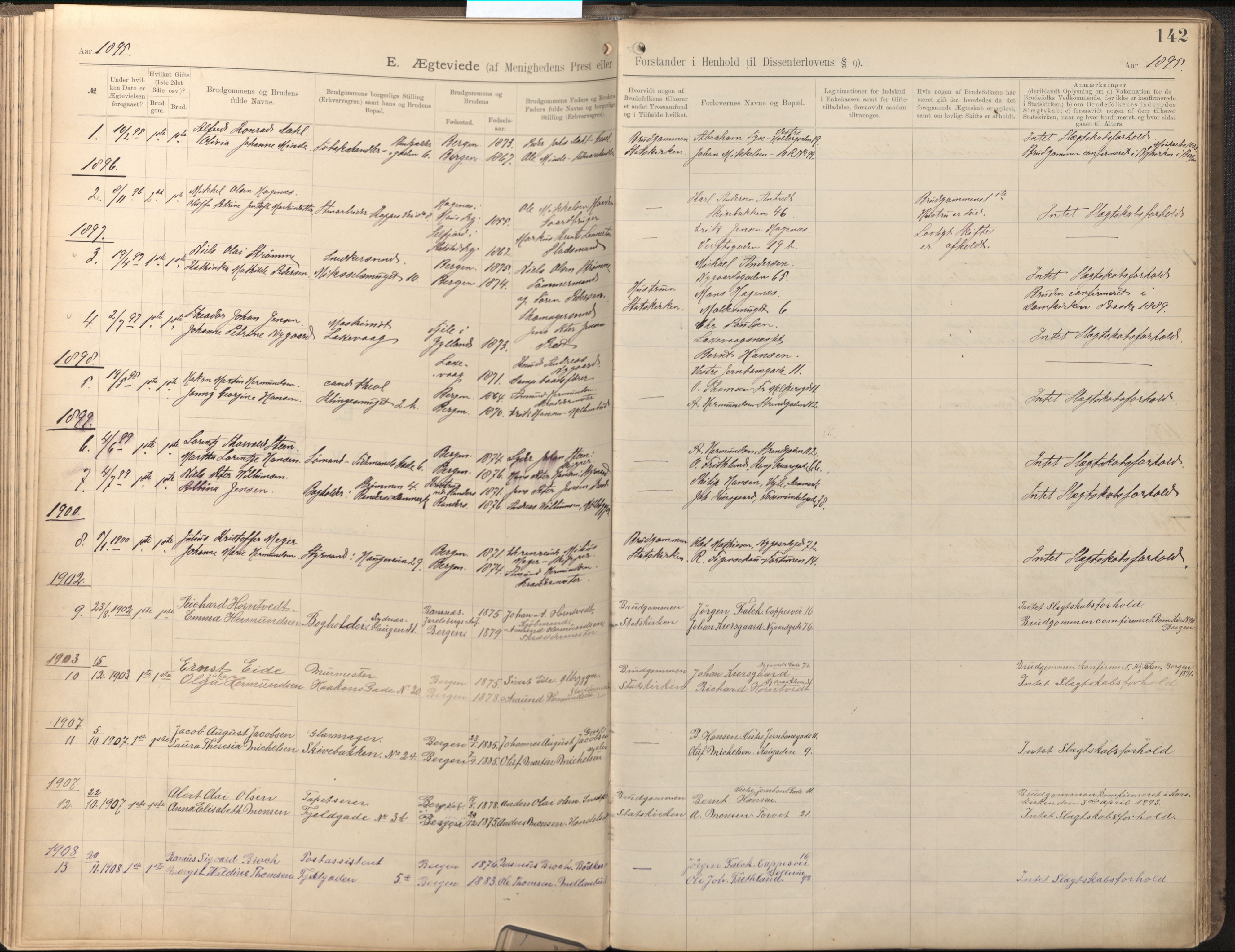 Den katolsk-apostoliske menighet, AV/SAB-SAB/PA-0331/F/L0001: Dissenterprotokoll nr. 1, 1892-1946, s. 141b-142a