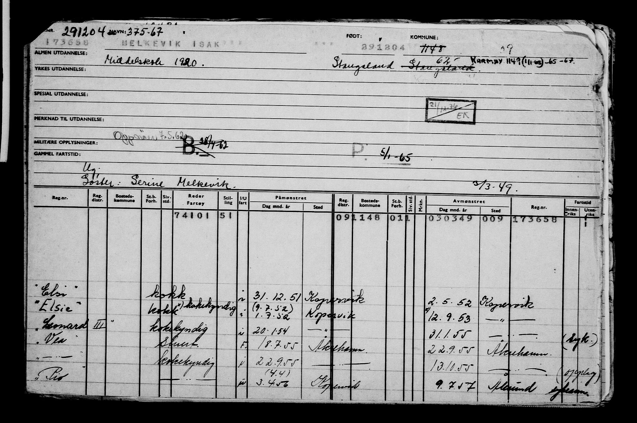 Direktoratet for sjømenn, AV/RA-S-3545/G/Gb/L0056: Hovedkort, 1904, s. 823