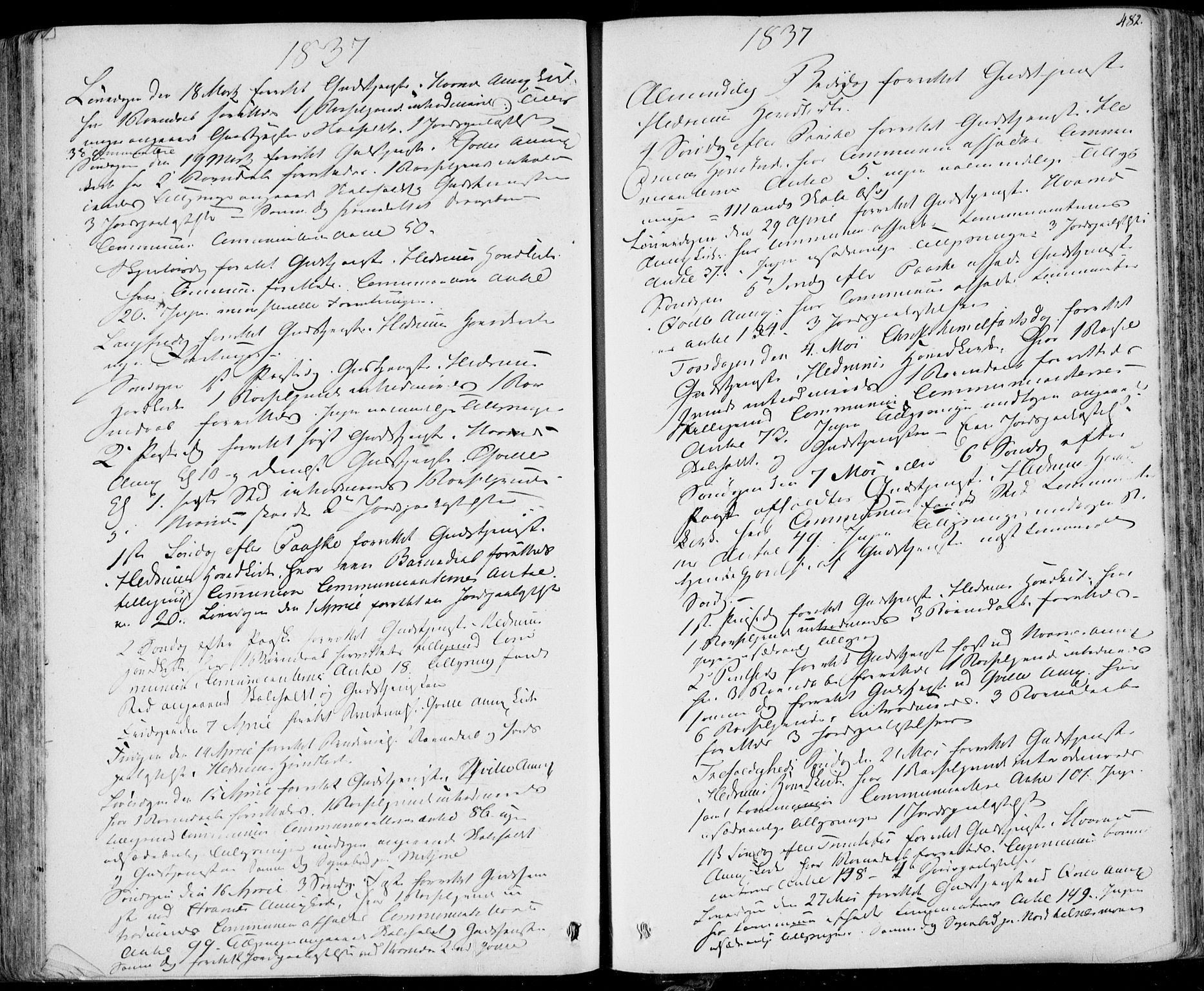 Hedrum kirkebøker, AV/SAKO-A-344/F/Fa/L0005: Ministerialbok nr. I 5, 1835-1848, s. 482