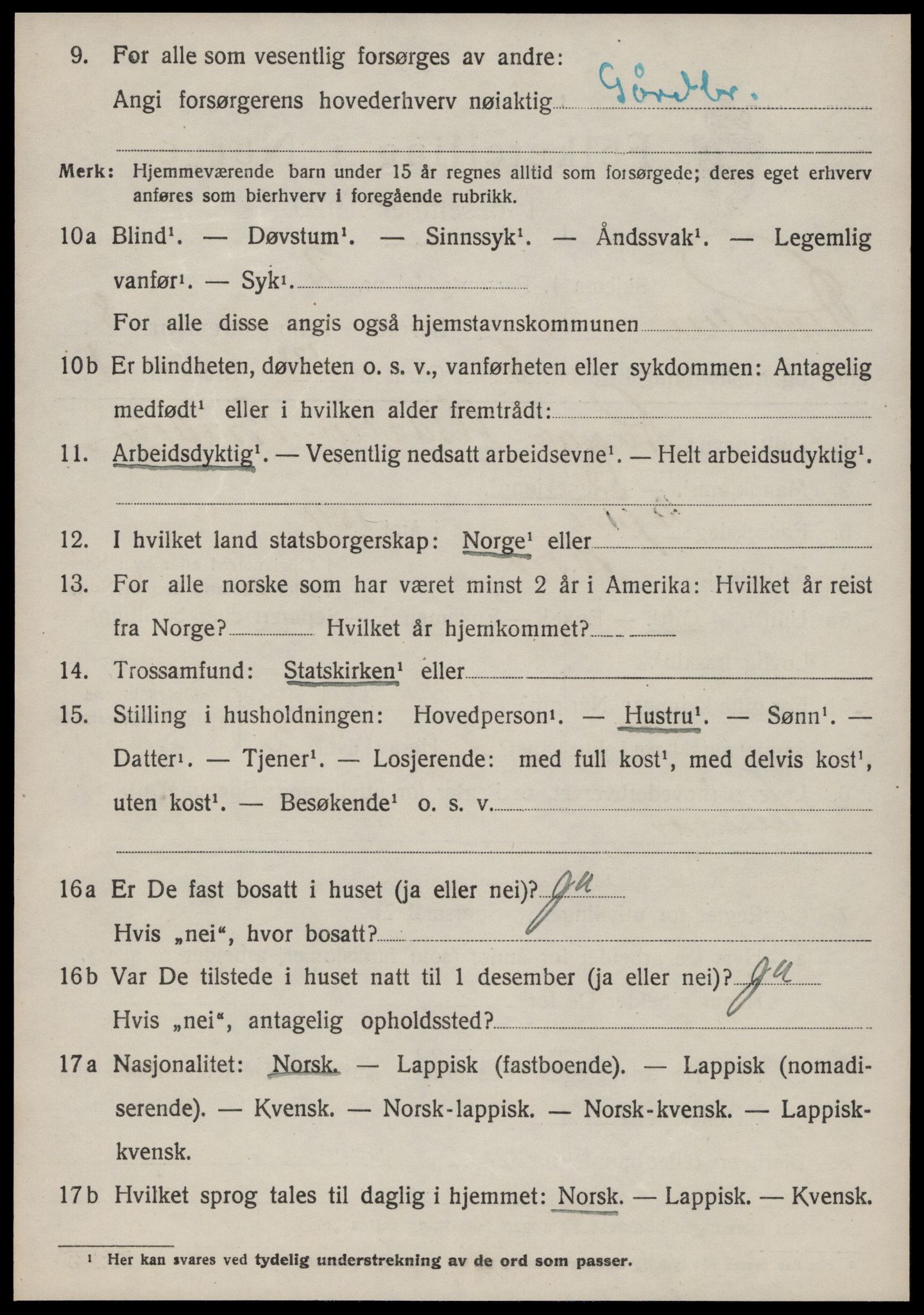SAT, Folketelling 1920 for 1635 Rennebu herred, 1920, s. 5345