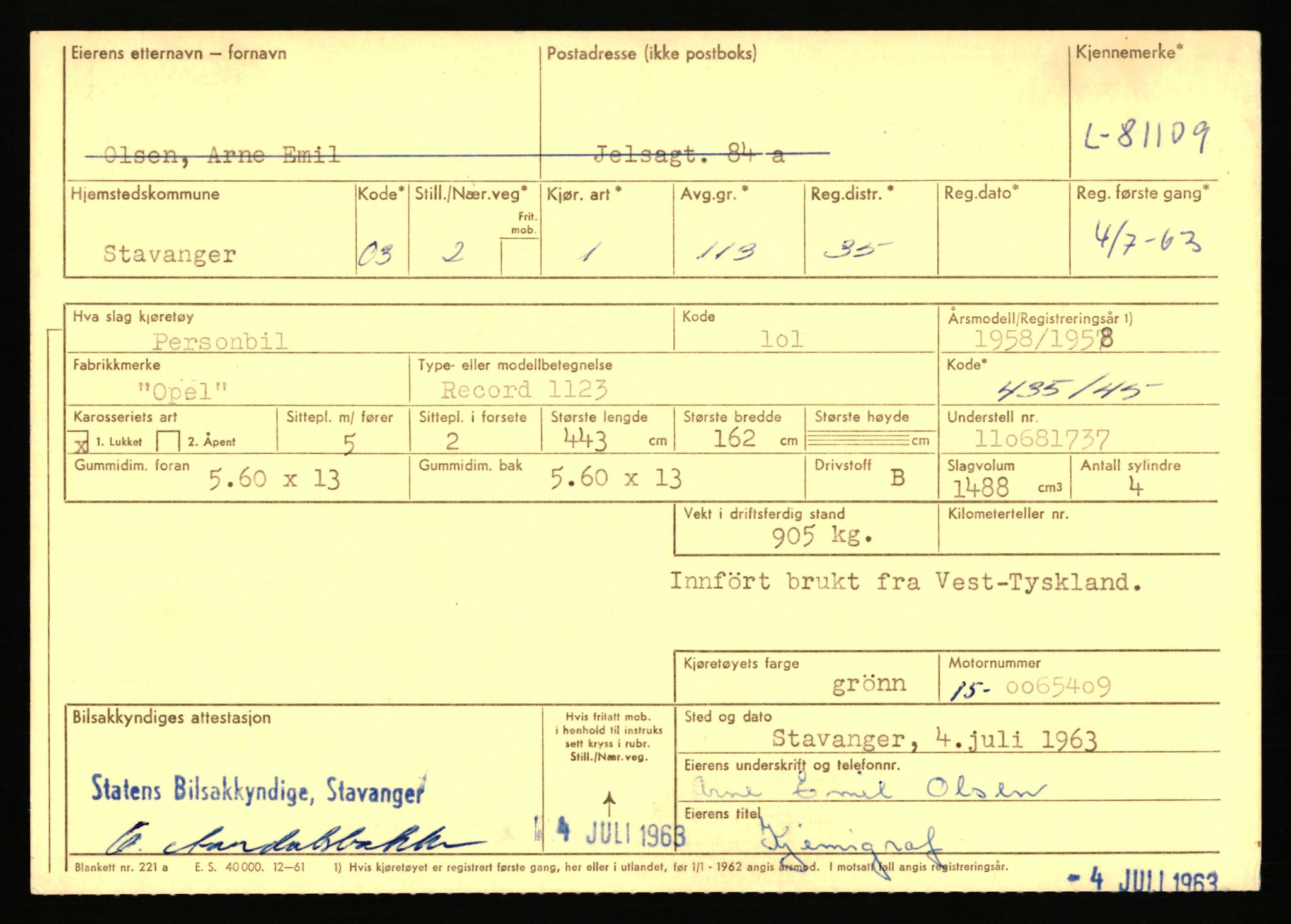 Stavanger trafikkstasjon, AV/SAST-A-101942/0/F/L0071: L-80500 - L-82199, 1930-1971, s. 1087