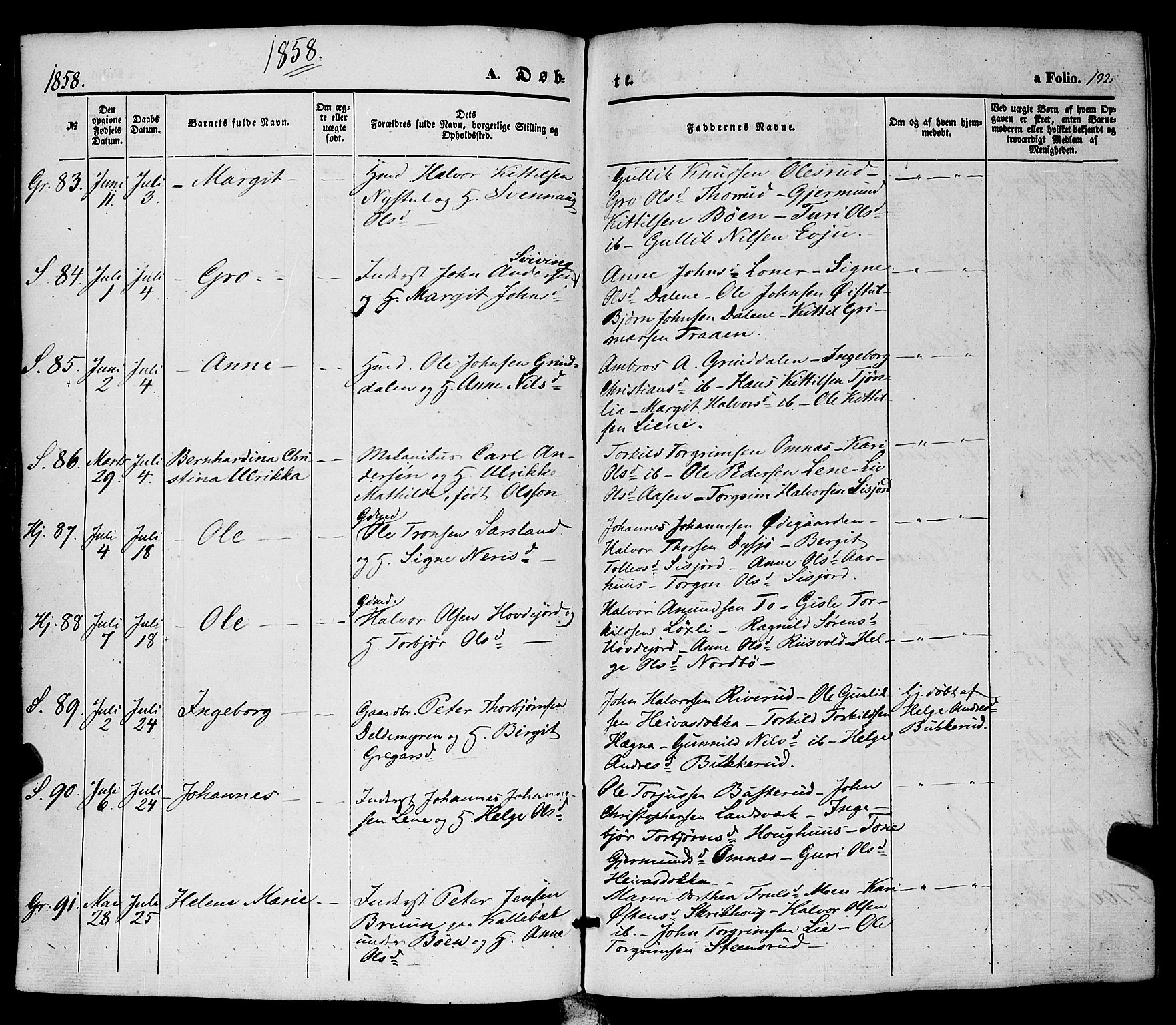 Hjartdal kirkebøker, AV/SAKO-A-270/F/Fa/L0008: Ministerialbok nr. I 8, 1844-1859, s. 132