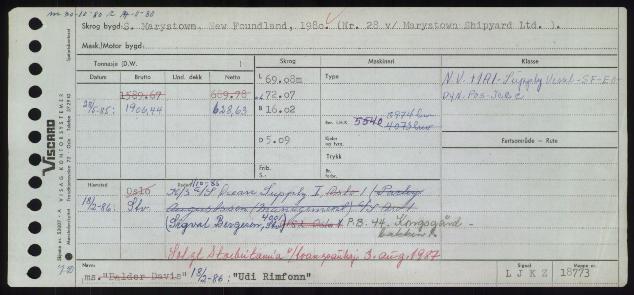 Sjøfartsdirektoratet med forløpere, Skipsmålingen, RA/S-1627/H/Hd/L0040: Fartøy, U-Ve, s. 11