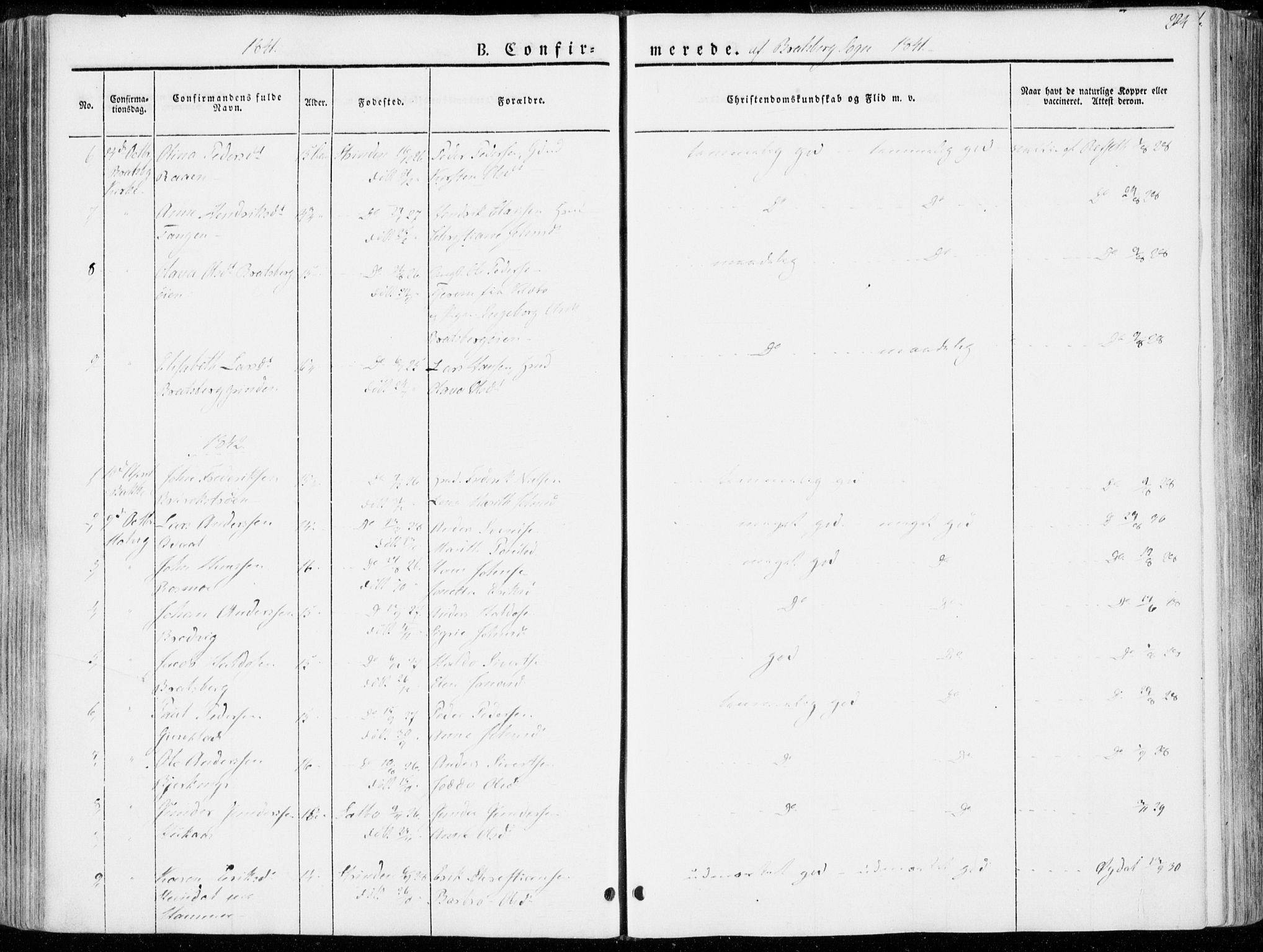 Ministerialprotokoller, klokkerbøker og fødselsregistre - Sør-Trøndelag, AV/SAT-A-1456/606/L0290: Ministerialbok nr. 606A05, 1841-1847, s. 224