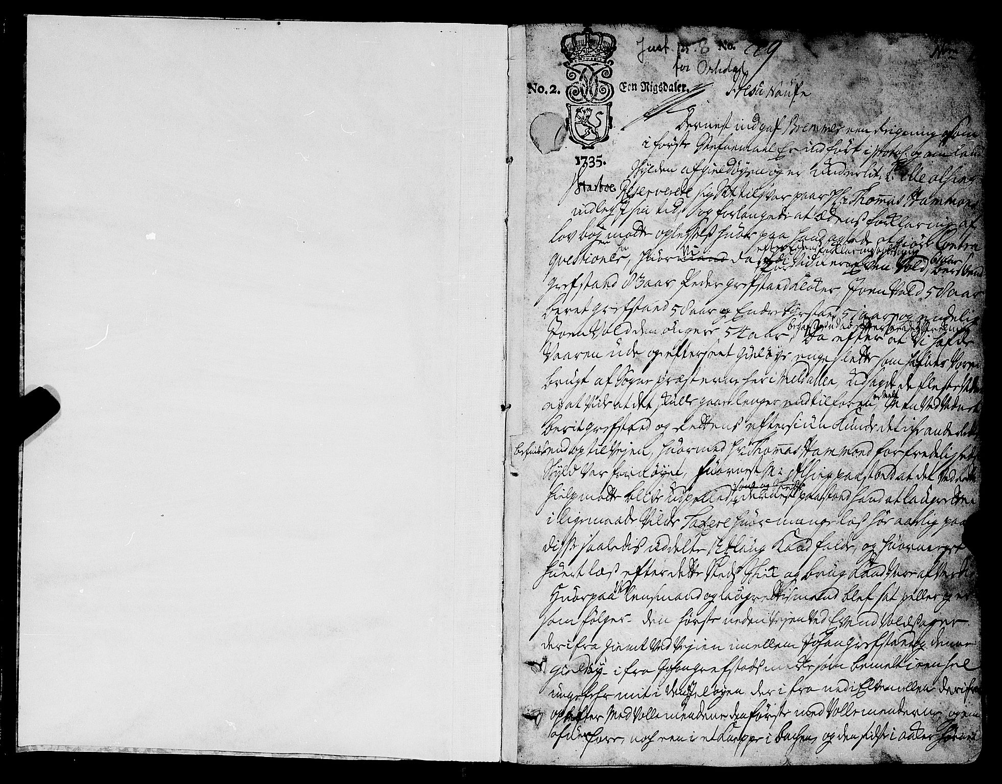Orkdal sorenskriveri, SAT/A-4169/1/1/1A/L0008: Tingbok 7, 1735-1745, s. 1