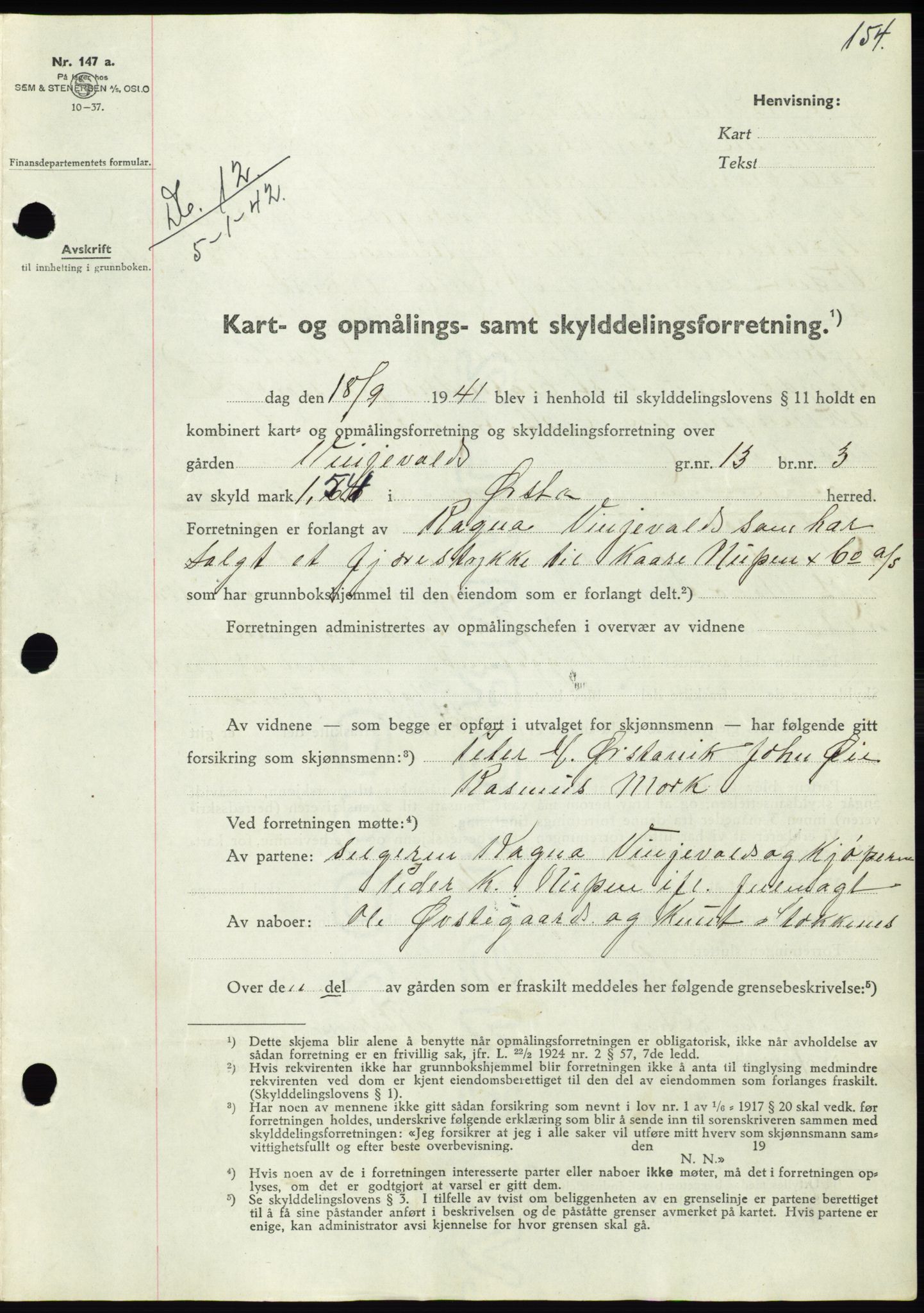 Søre Sunnmøre sorenskriveri, SAT/A-4122/1/2/2C/L0073: Pantebok nr. 67, 1941-1942, Dagboknr: 12/1942
