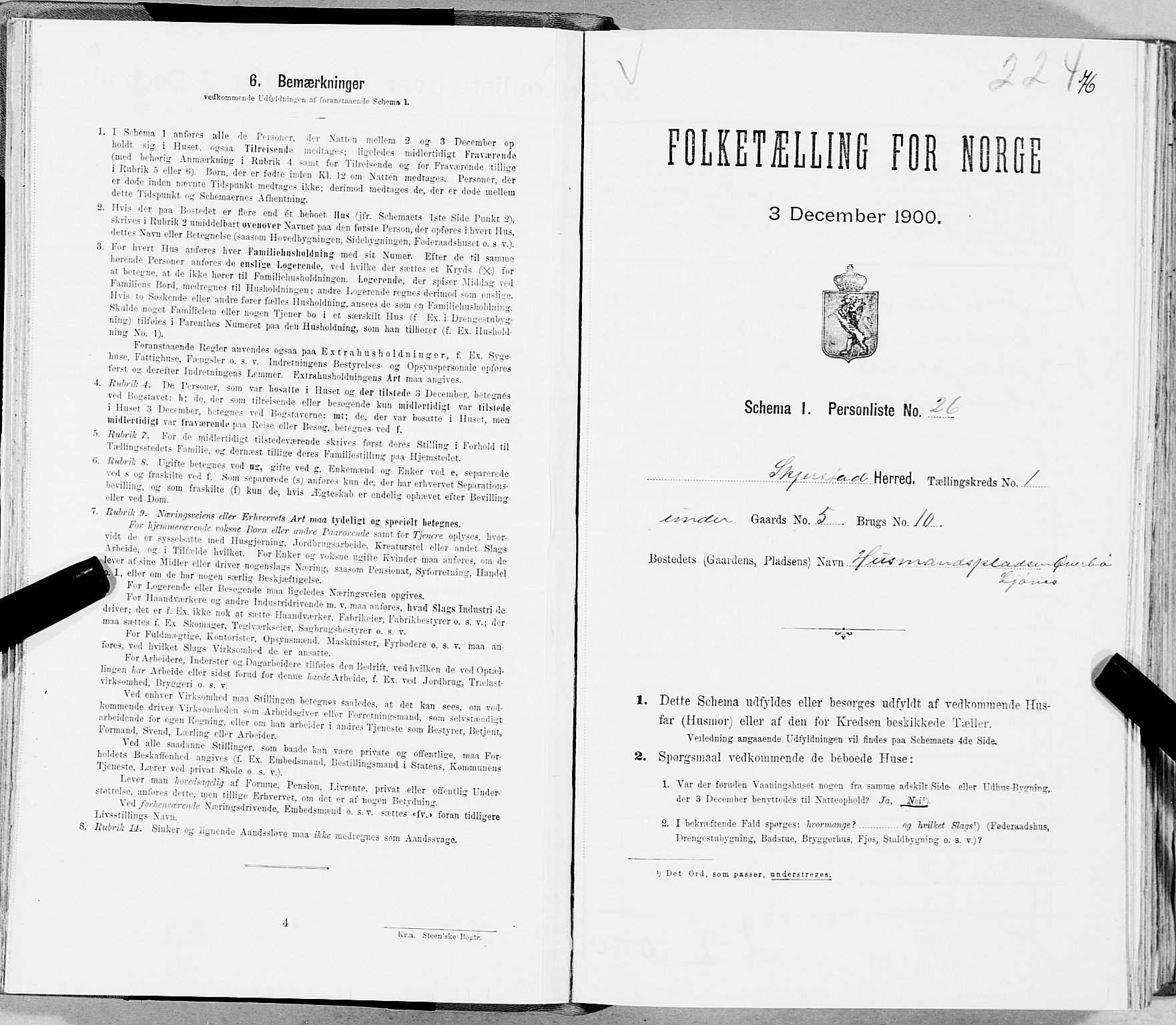 SAT, Folketelling 1900 for 1842 Skjerstad herred, 1900, s. 76