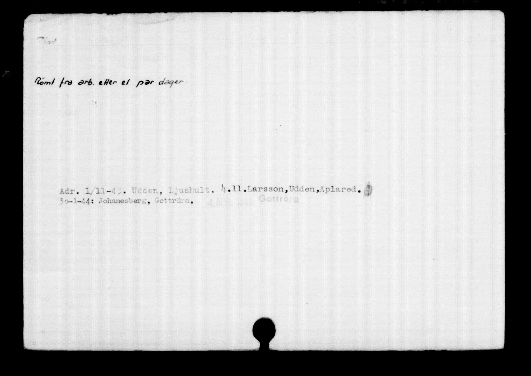 Utenriksstasjonene, Legasjonen i Stockholm, Flyktningkontoret, AV/RA-S-6753/V/Va/L0001: Kjesäterkartoteket, flyktninger med registreringsnr. 1-1000, 1940-1945, s. 670