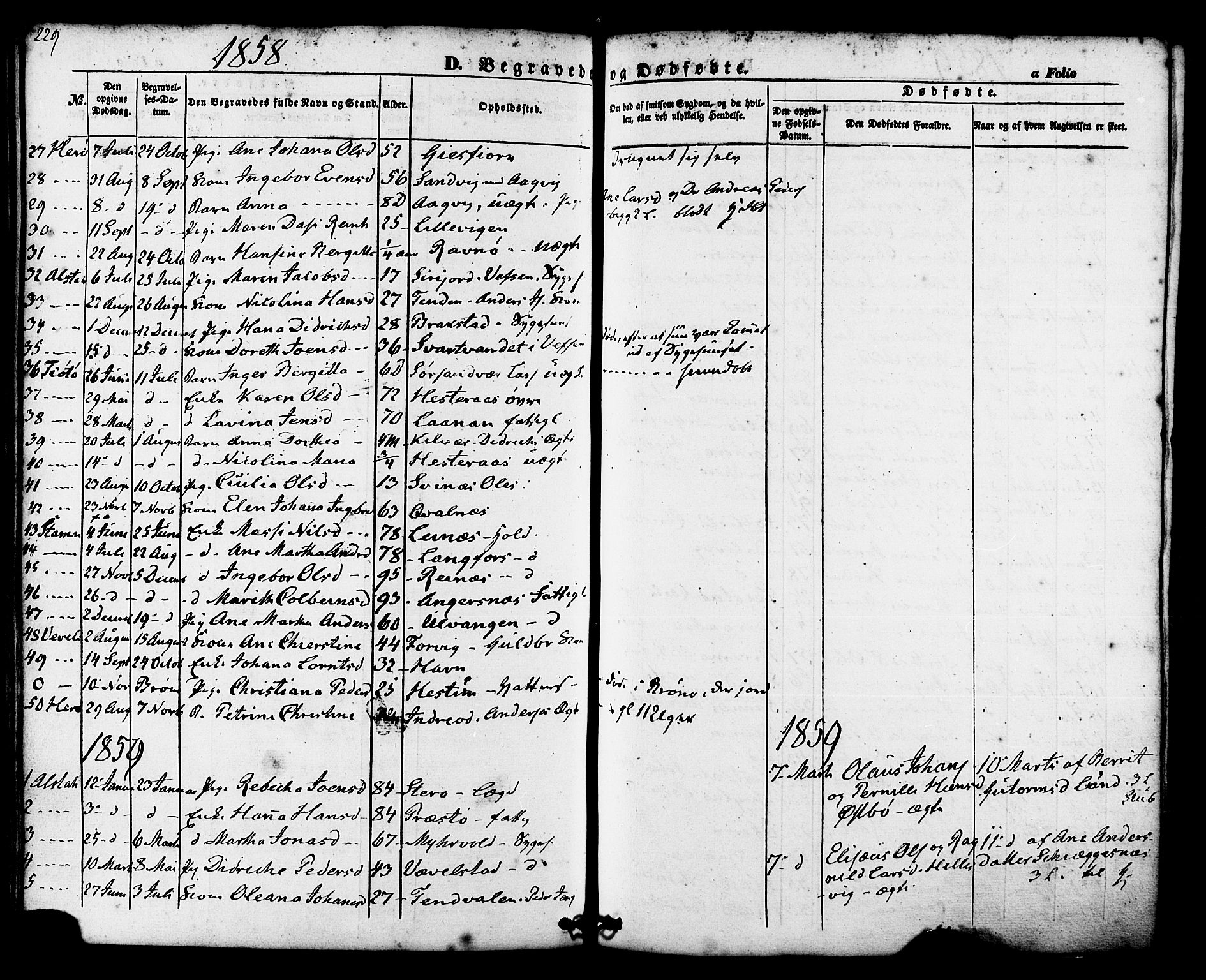 Ministerialprotokoller, klokkerbøker og fødselsregistre - Nordland, AV/SAT-A-1459/830/L0448: Ministerialbok nr. 830A12, 1855-1878, s. 229