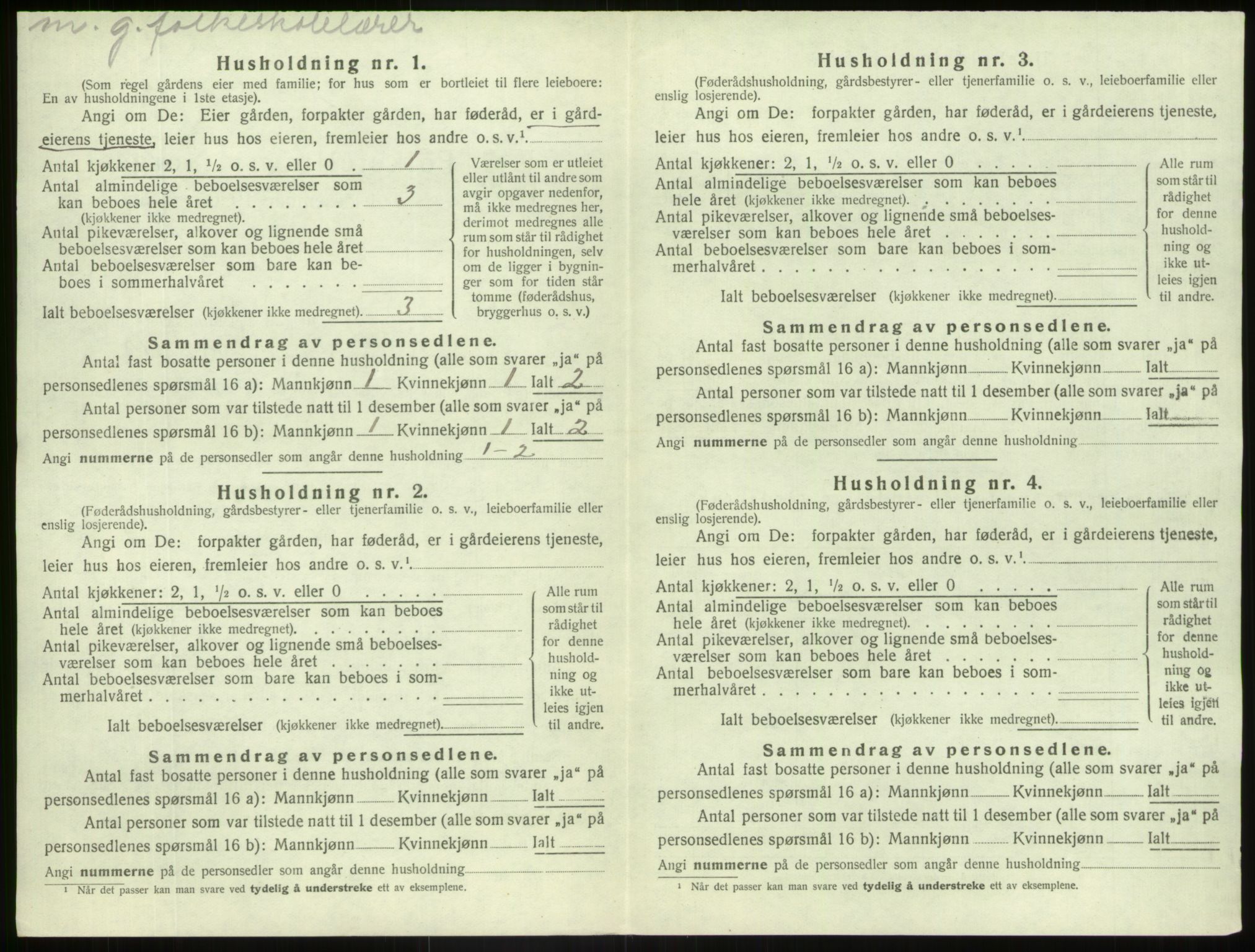 SAB, Folketelling 1920 for 1426 Luster herred, 1920, s. 238