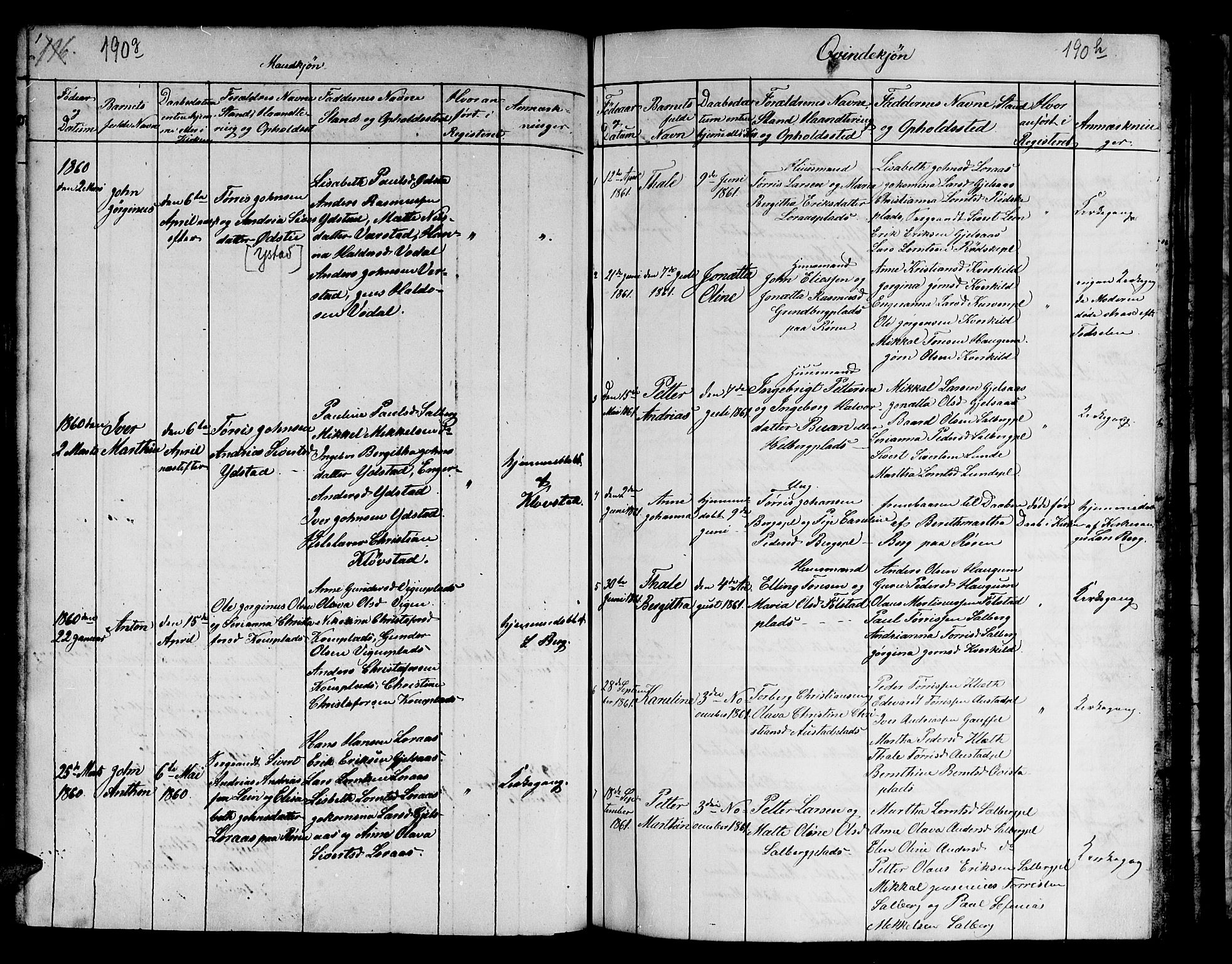 Ministerialprotokoller, klokkerbøker og fødselsregistre - Nord-Trøndelag, SAT/A-1458/731/L0310: Klokkerbok nr. 731C01, 1816-1874, s. 190g-190h