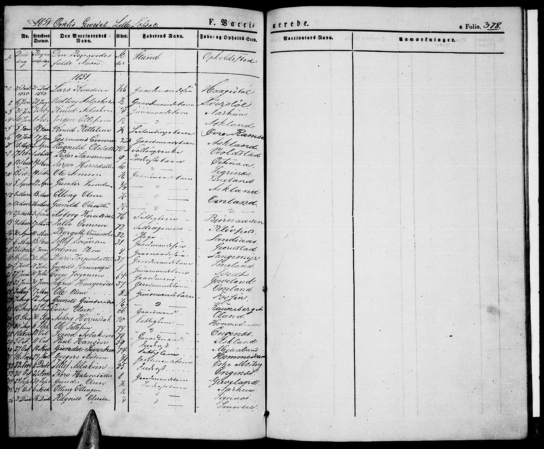Åmli sokneprestkontor, AV/SAK-1111-0050/F/Fa/Fac/L0007: Ministerialbok nr. A 7 /3, 1829-1851, s. 378