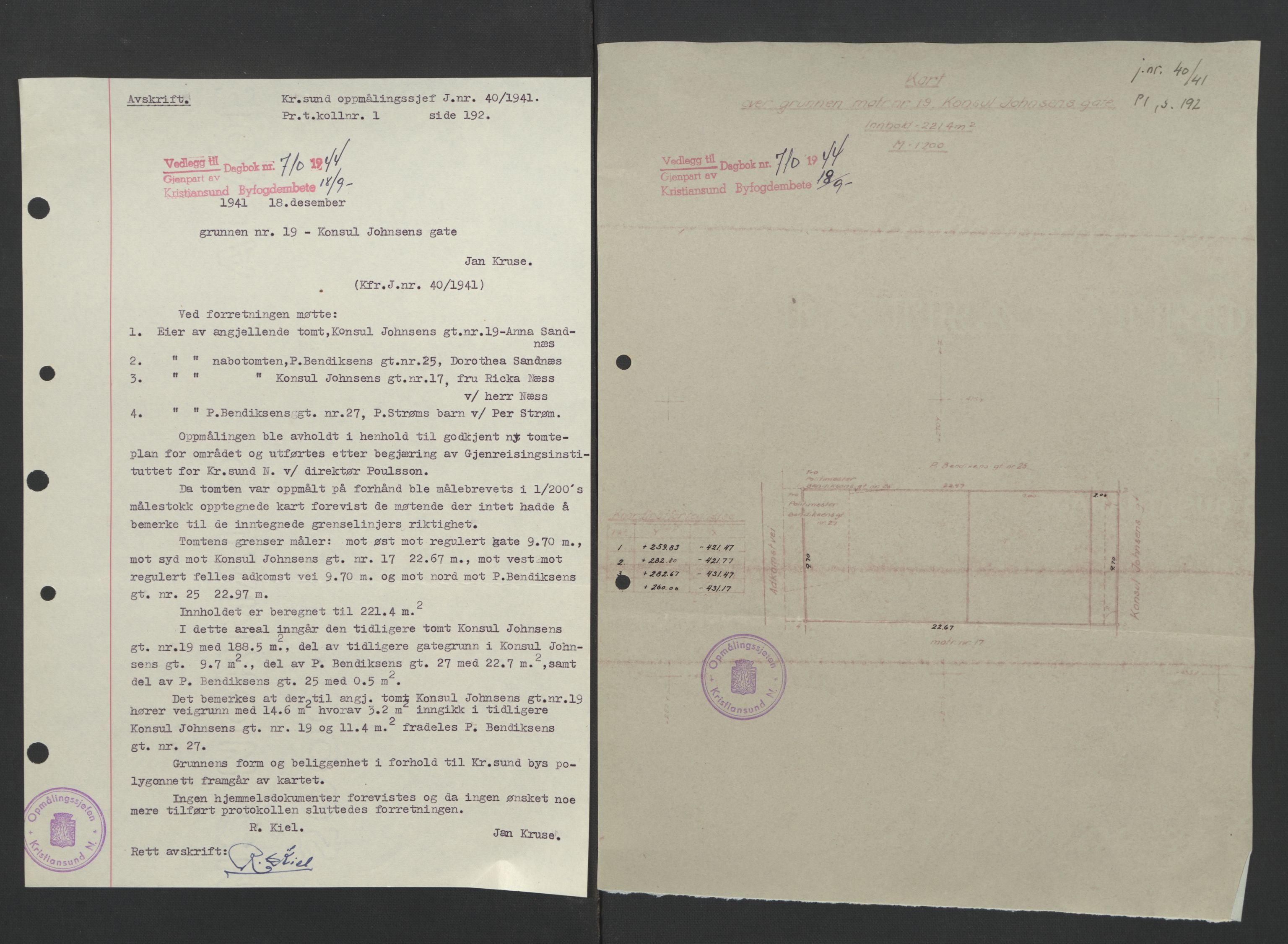 Kristiansund byfogd, AV/SAT-A-4587/A/27: Pantebok nr. 37, 1942-1945, Dagboknr: 710/1944