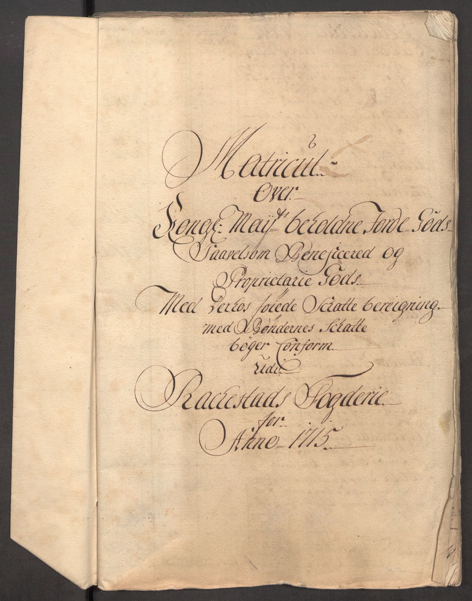Rentekammeret inntil 1814, Reviderte regnskaper, Fogderegnskap, RA/EA-4092/R07/L0309: Fogderegnskap Rakkestad, Heggen og Frøland, 1715, s. 165