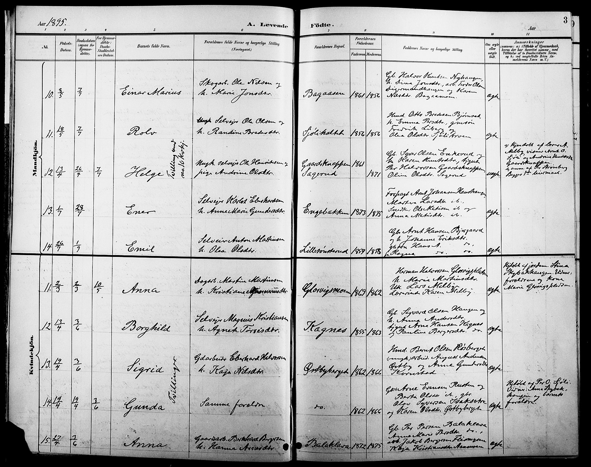 Åsnes prestekontor, AV/SAH-PREST-042/H/Ha/Hab/L0005: Klokkerbok nr. 5, 1895-1920, s. 3