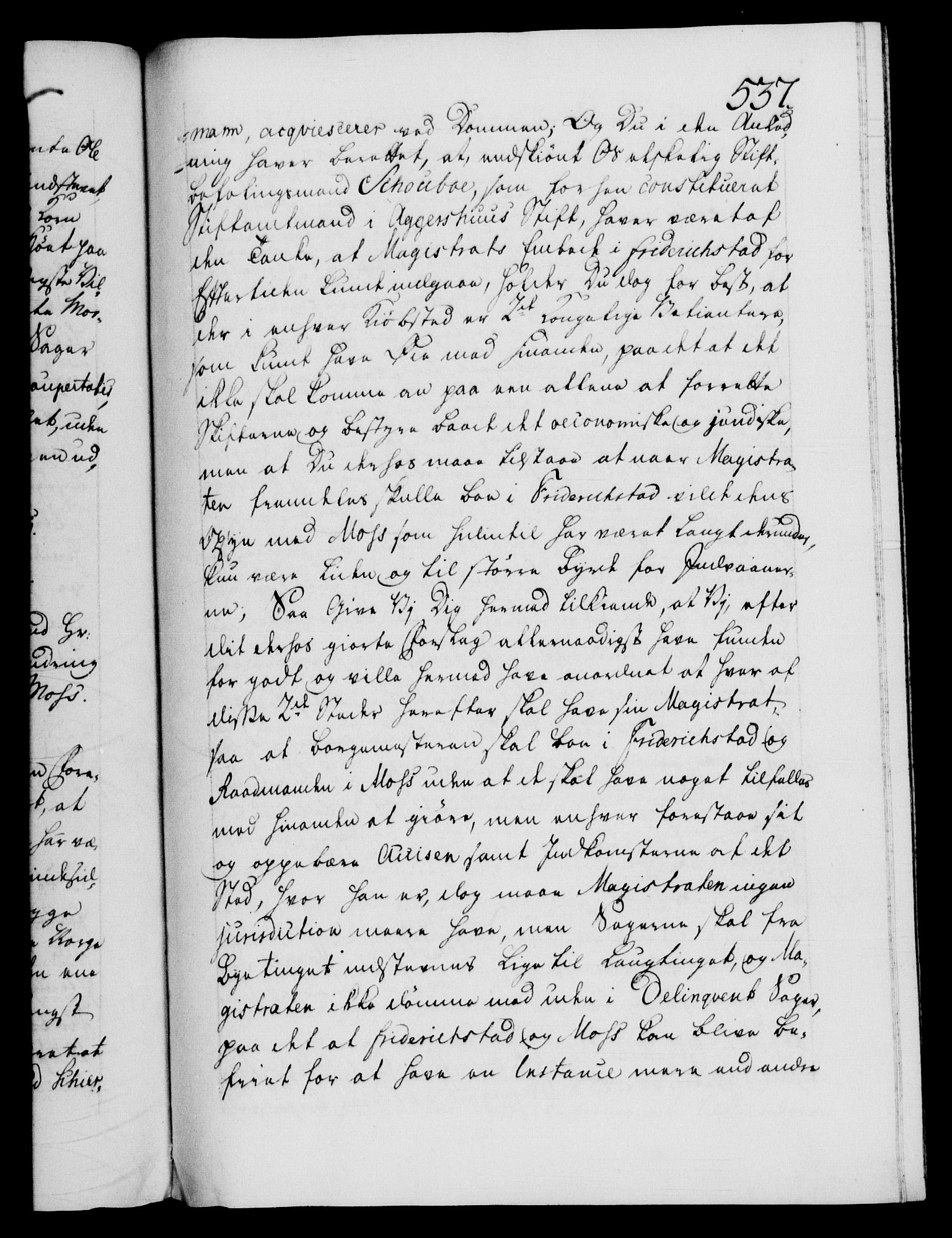 Danske Kanselli 1572-1799, AV/RA-EA-3023/F/Fc/Fca/Fcab/L0041: Norske tegnelser, 1773-1776, s. 537a