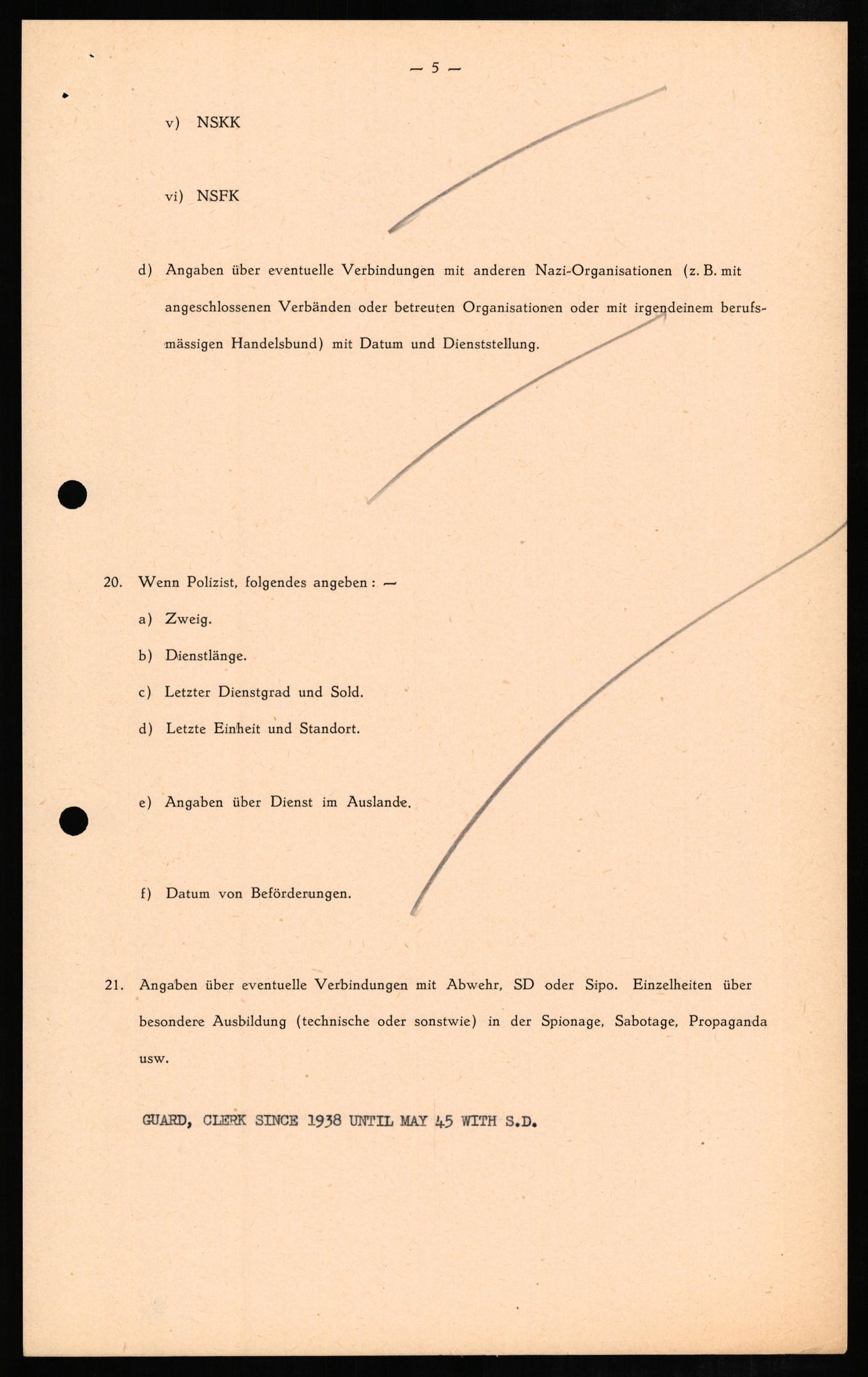 Forsvaret, Forsvarets overkommando II, AV/RA-RAFA-3915/D/Db/L0009: CI Questionaires. Tyske okkupasjonsstyrker i Norge. Tyskere., 1945-1946, s. 377