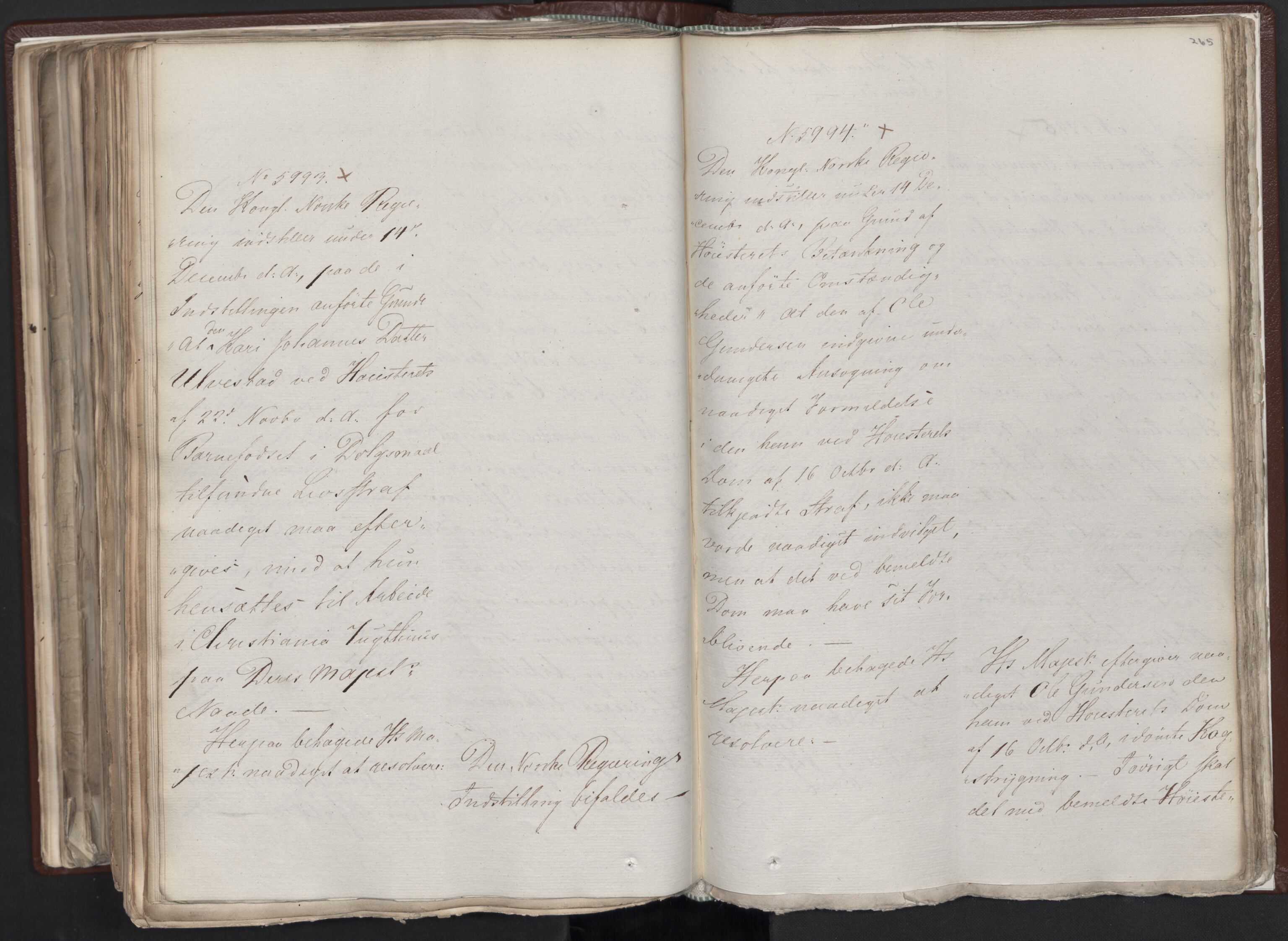 Statsrådssekretariatet, AV/RA-S-1001/A/Ab/L0012: Kgl. res. nr. 5679-6008 II, 1821, s. 264b-265a