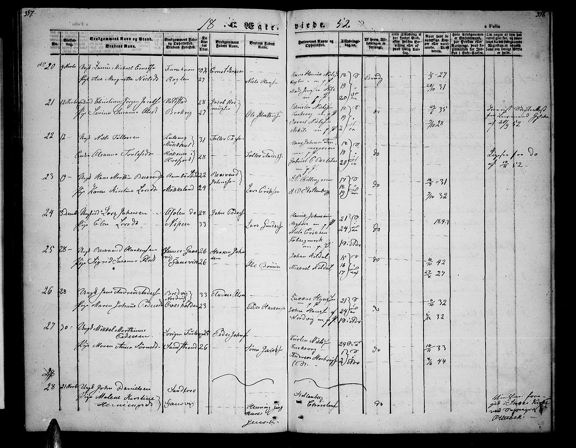 Trondenes sokneprestkontor, AV/SATØ-S-1319/H/Hb/L0006klokker: Klokkerbok nr. 6, 1845-1855, s. 356-357