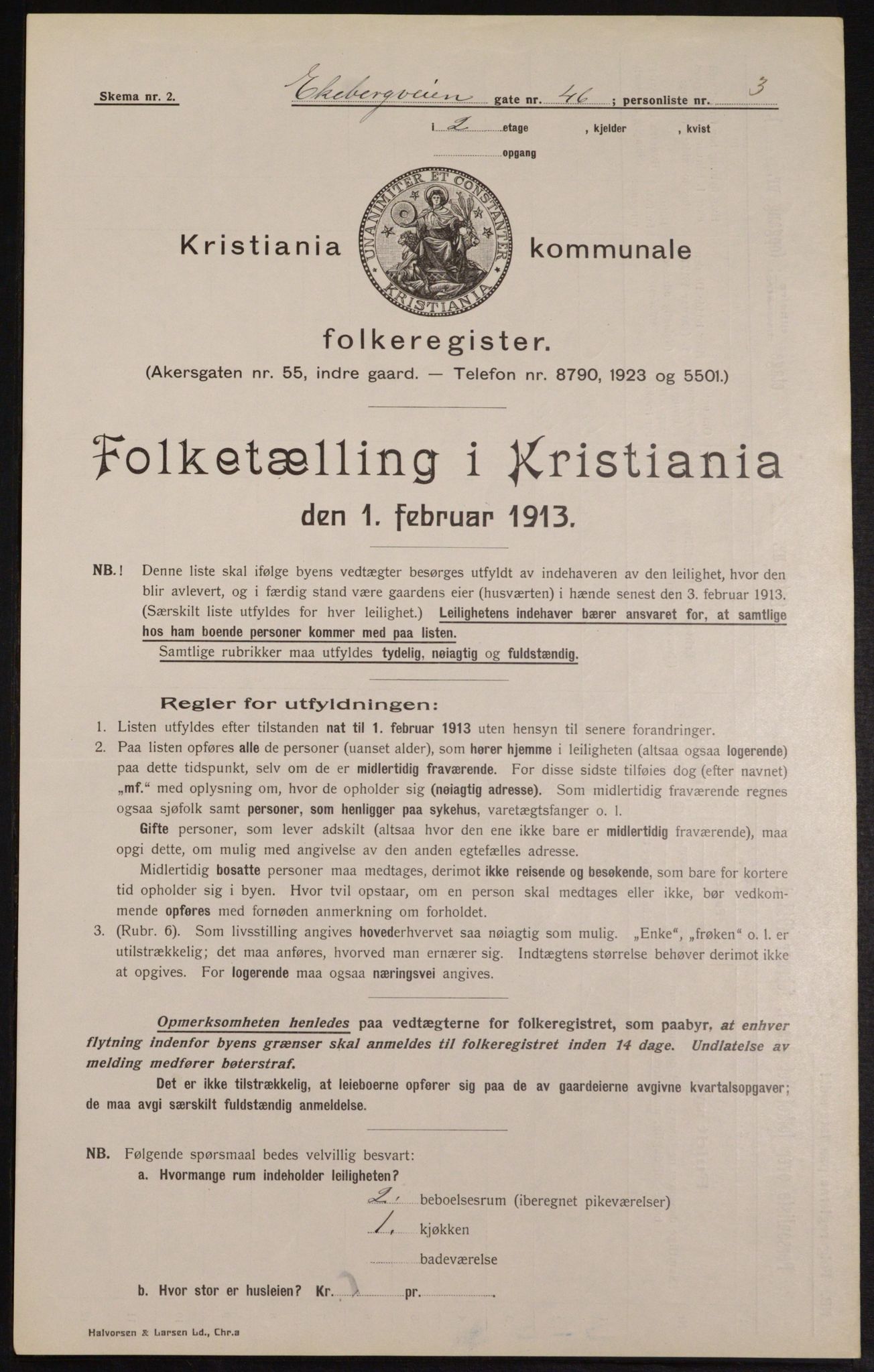 OBA, Kommunal folketelling 1.2.1913 for Kristiania, 1913, s. 20508