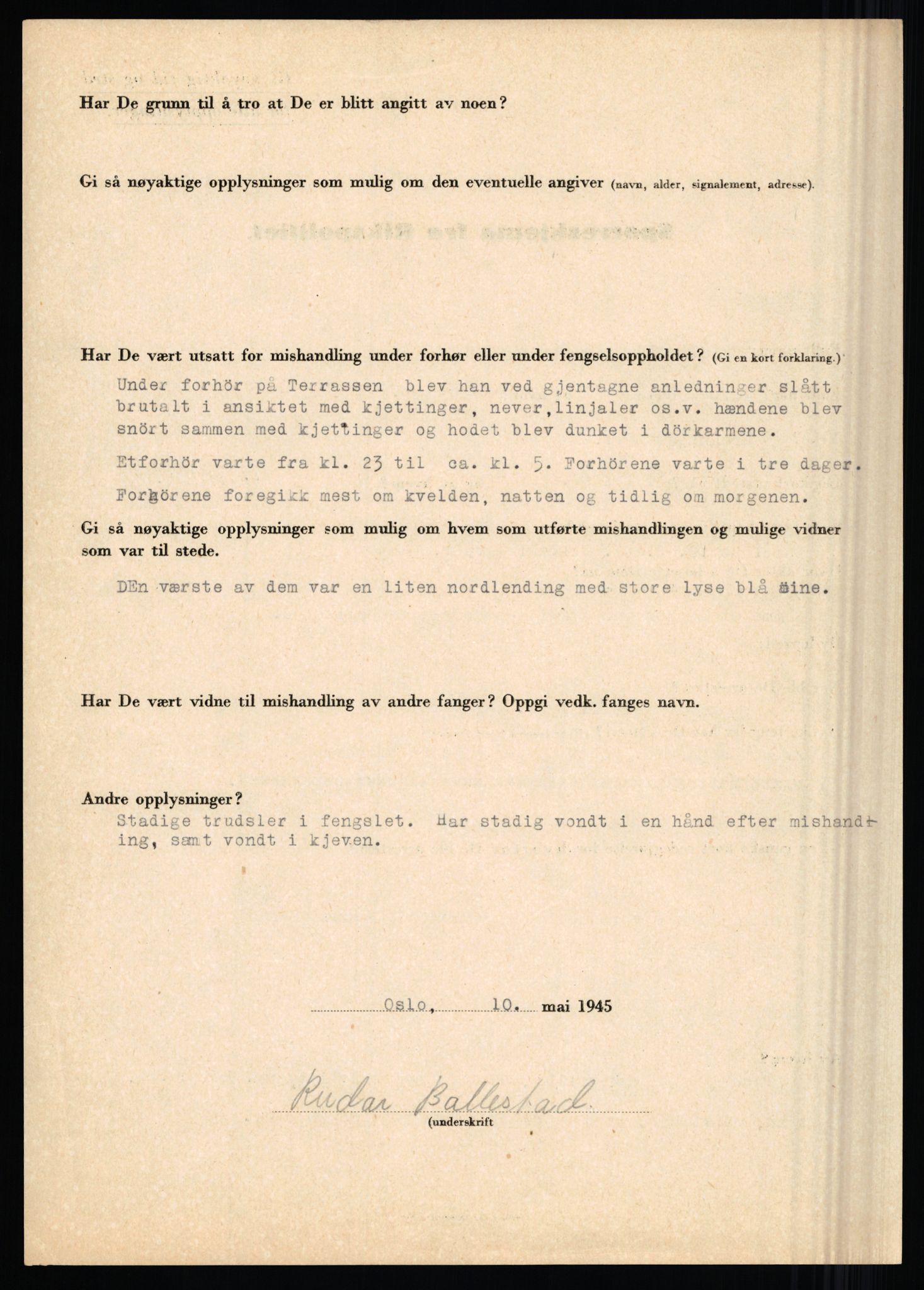 Rikspolitisjefen, AV/RA-S-1560/L/L0001: Abelseth, Rudolf - Berentsen, Odd, 1940-1945, s. 1208